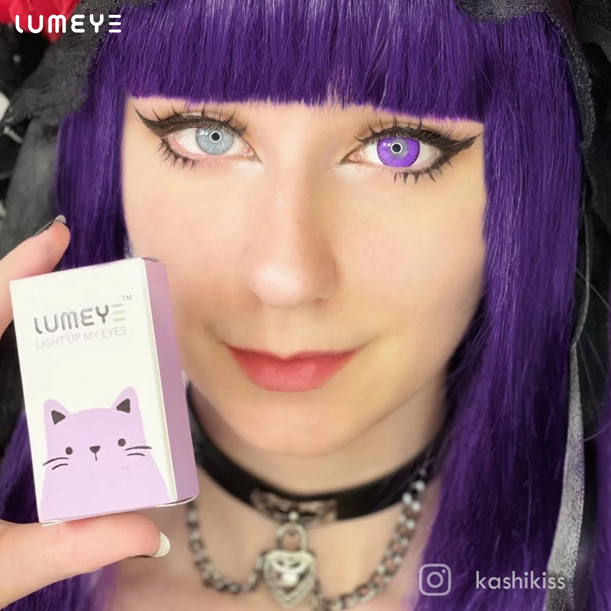 Best COLORED CONTACTS - LUMEYE Demon Purple Colored Contact Lenses - LUMEYE