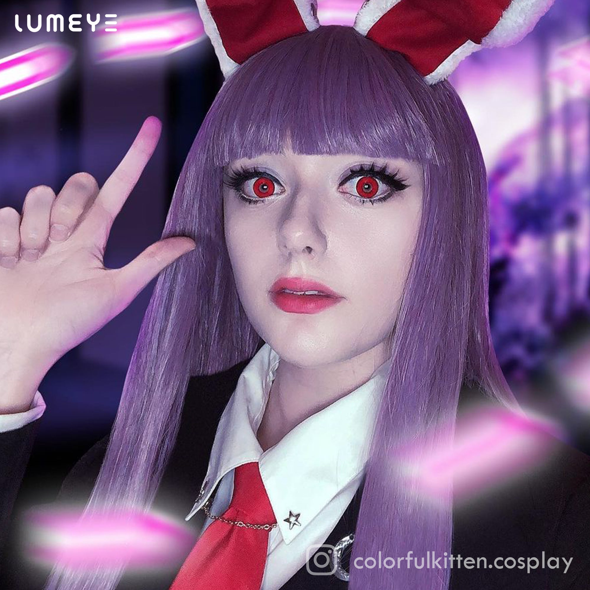 Best COLORED CONTACTS - LUMEYE Demon Red Colored Contact Lenses - LUMEYE