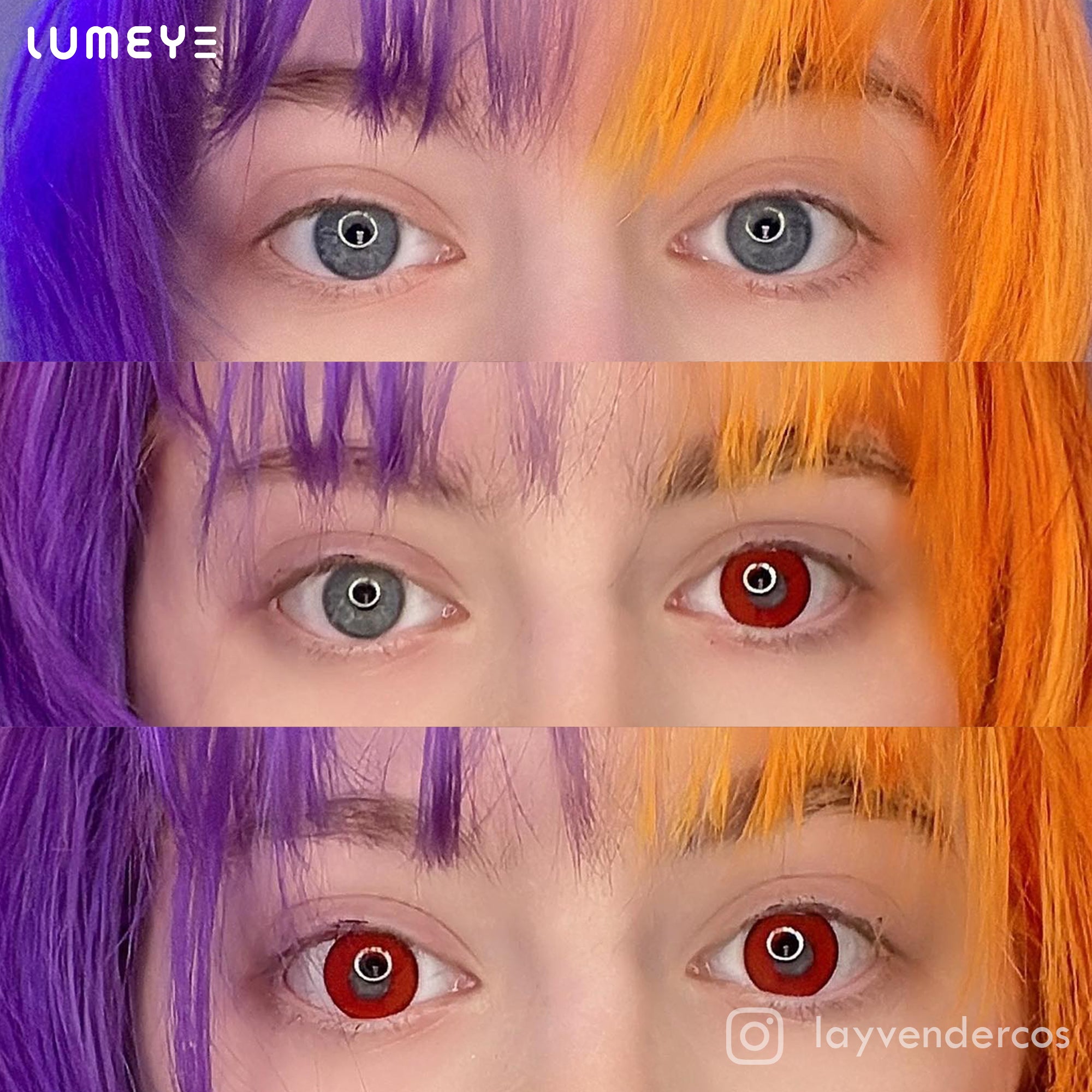 Best COLORED CONTACTS - LUMEYE Demon Red Colored Contact Lenses - LUMEYE