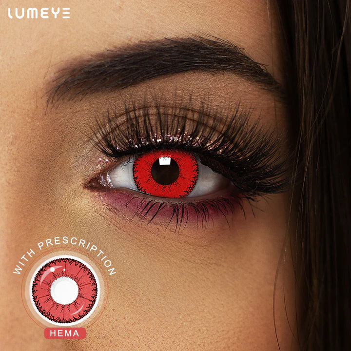 Best COLORED CONTACTS - LUMEYE Demon Red Colored Contact Lenses - LUMEYE