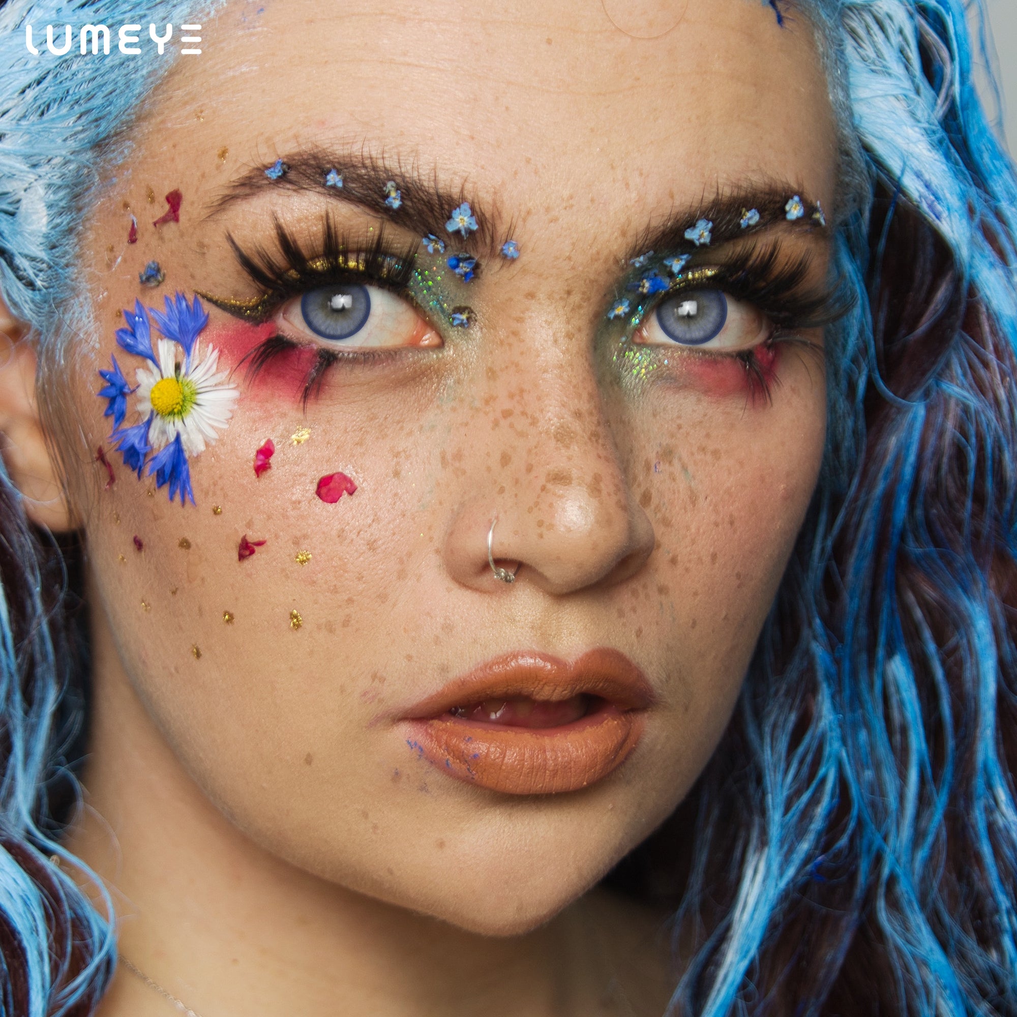 Best COLORED CONTACTS - LUMEYE Dolly Blue Colored Contact Lenses - LUMEYE