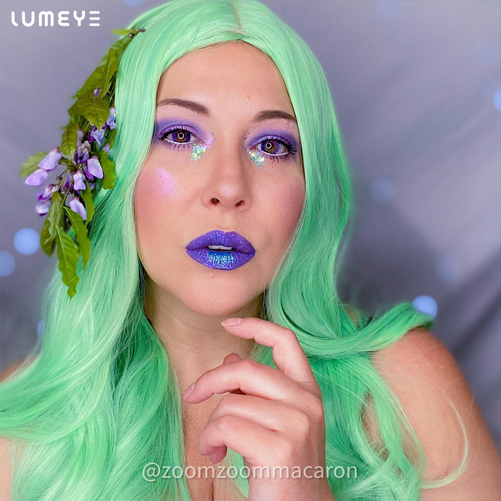 Best COLORED CONTACTS - LUMEYE Dreamy Galaxy Purple Colored Contact Lenses - LUMEYE