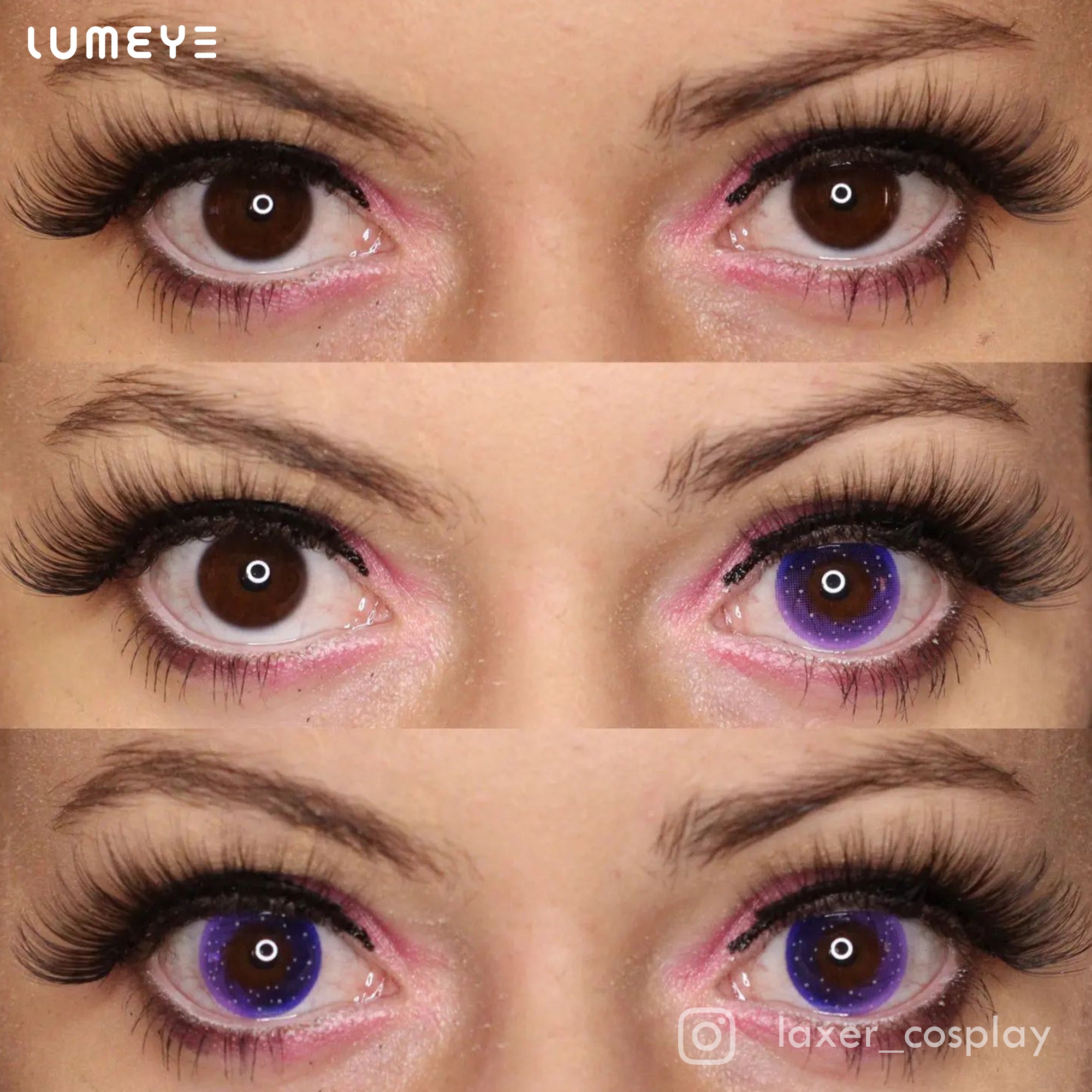 Best COLORED CONTACTS - LUMEYE Dreamy Galaxy Purple Colored Contact Lenses - LUMEYE
