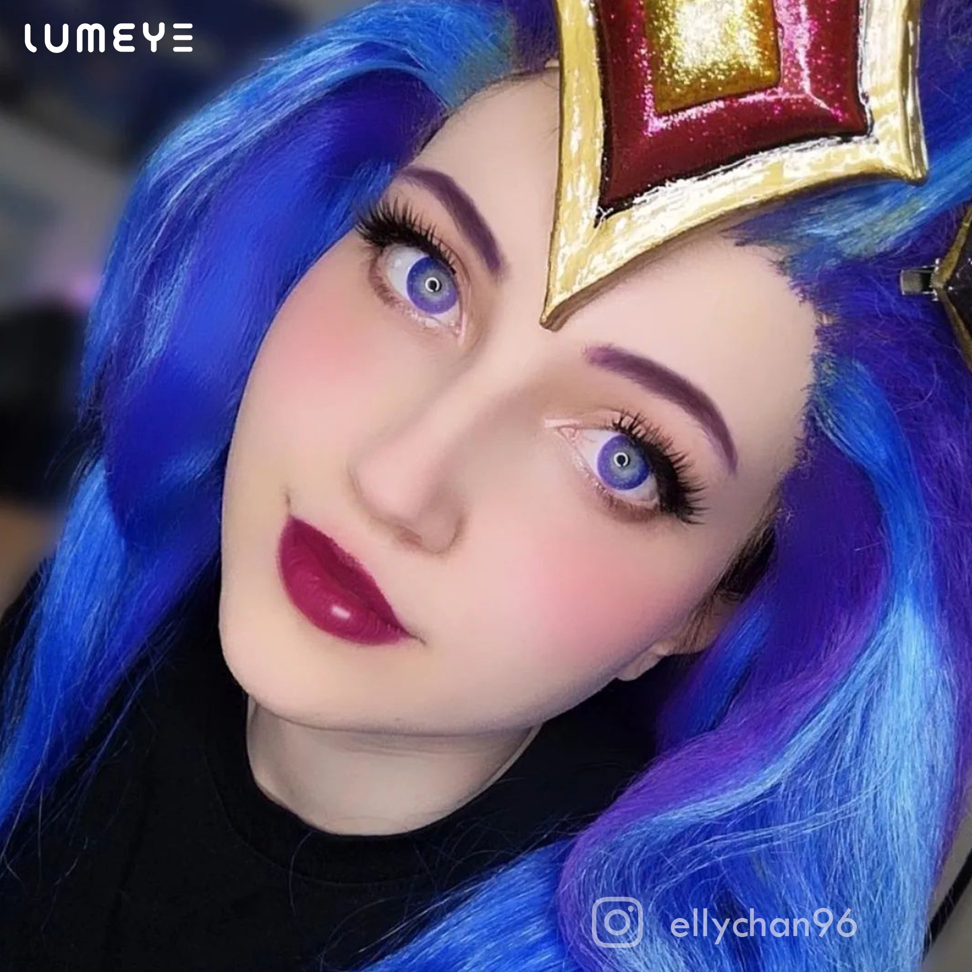Best COLORED CONTACTS - LUMEYE Dreamy Galaxy Purple Colored Contact Lenses - LUMEYE