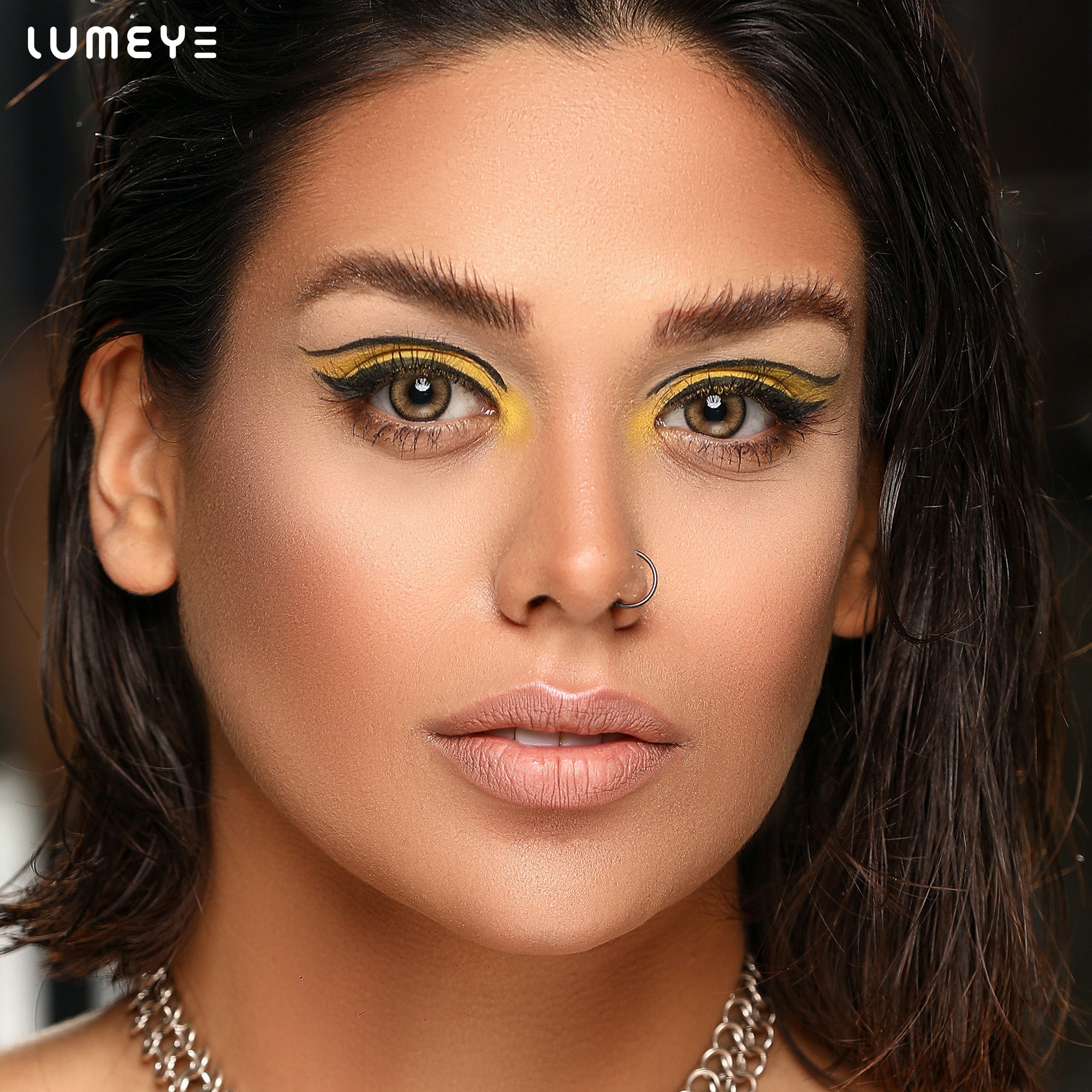 Best COLORED CONTACTS - LUMEYE Dune Brown Colored Contact Lenses - LUMEYE