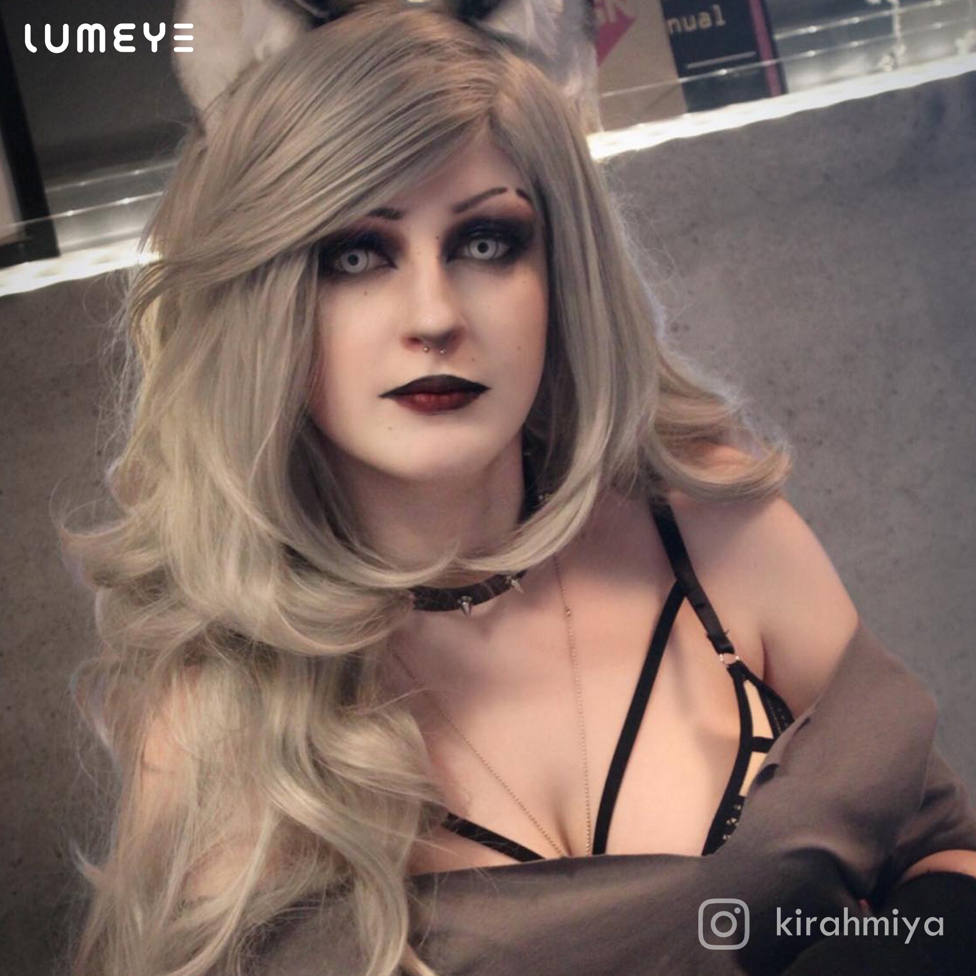 Best COLORED CONTACTS - LUMEYE Edged Zombie Curse White Colored Contact Lenses - LUMEYE
