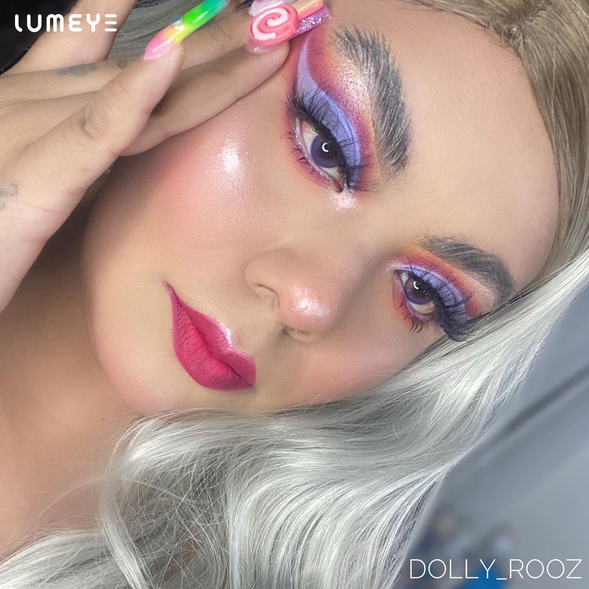 Best COLORED CONTACTS - LUMEYE Fairy Dust Purple Colored Contact Lenses - LUMEYE