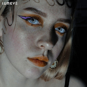 Best COLORED CONTACTS - LUMEYE Feel Blue Colored Contact Lenses - LUMEYE