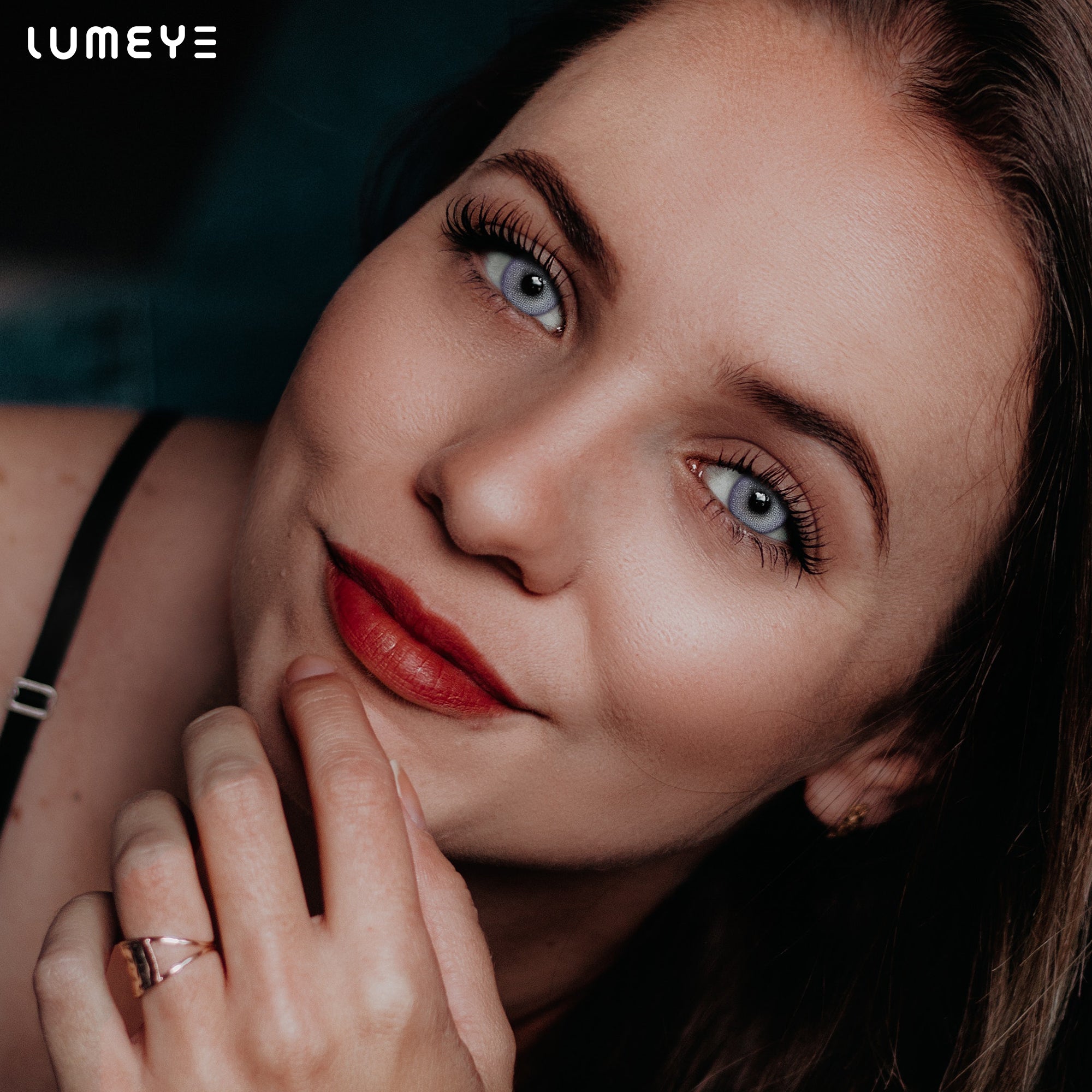 Best COLORED CONTACTS - LUMEYE Frozen Moon Blue Colored Contact Lenses - LUMEYE
