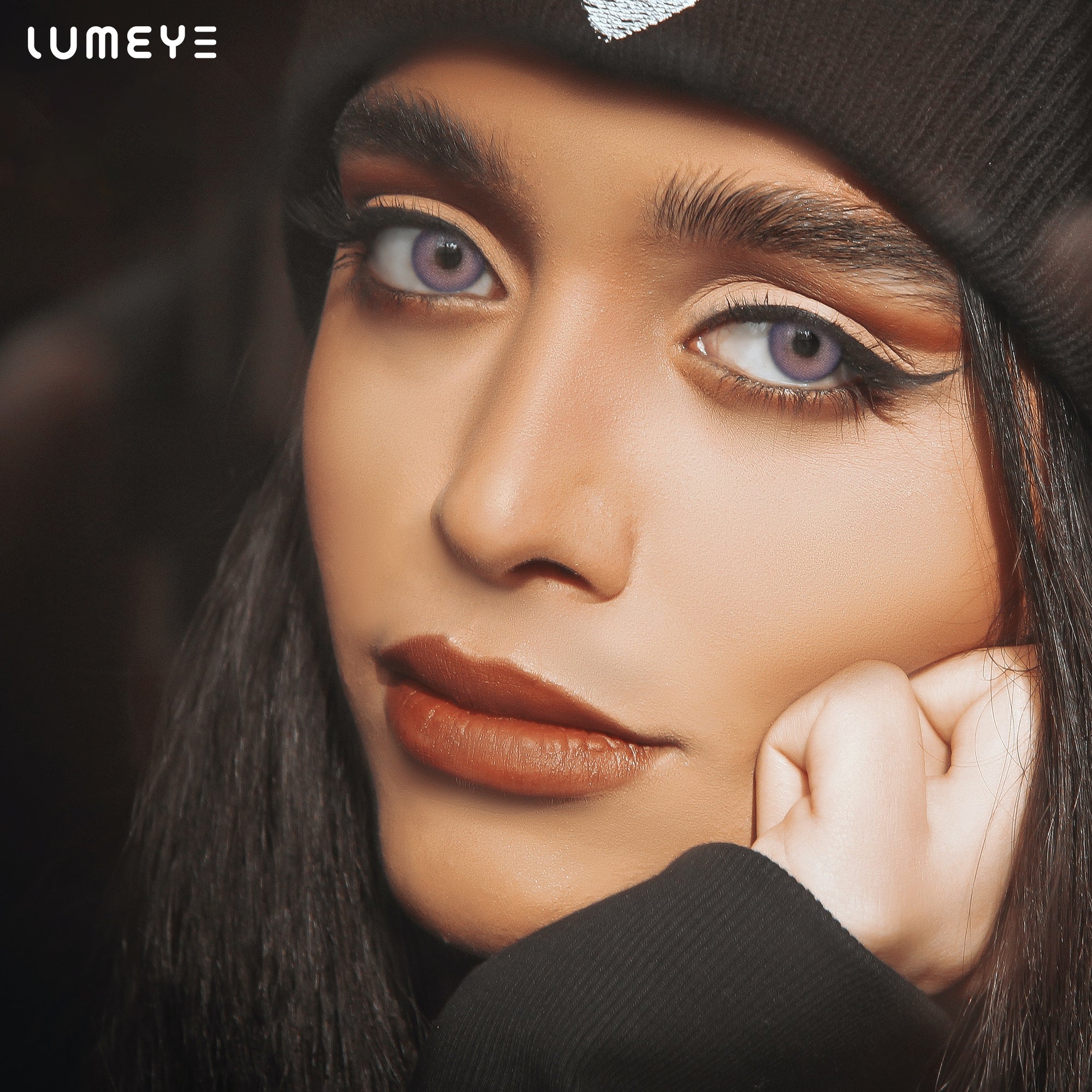 Best COLORED CONTACTS - LUMEYE Frozen Moon Purple Colored Contact Lenses - LUMEYE