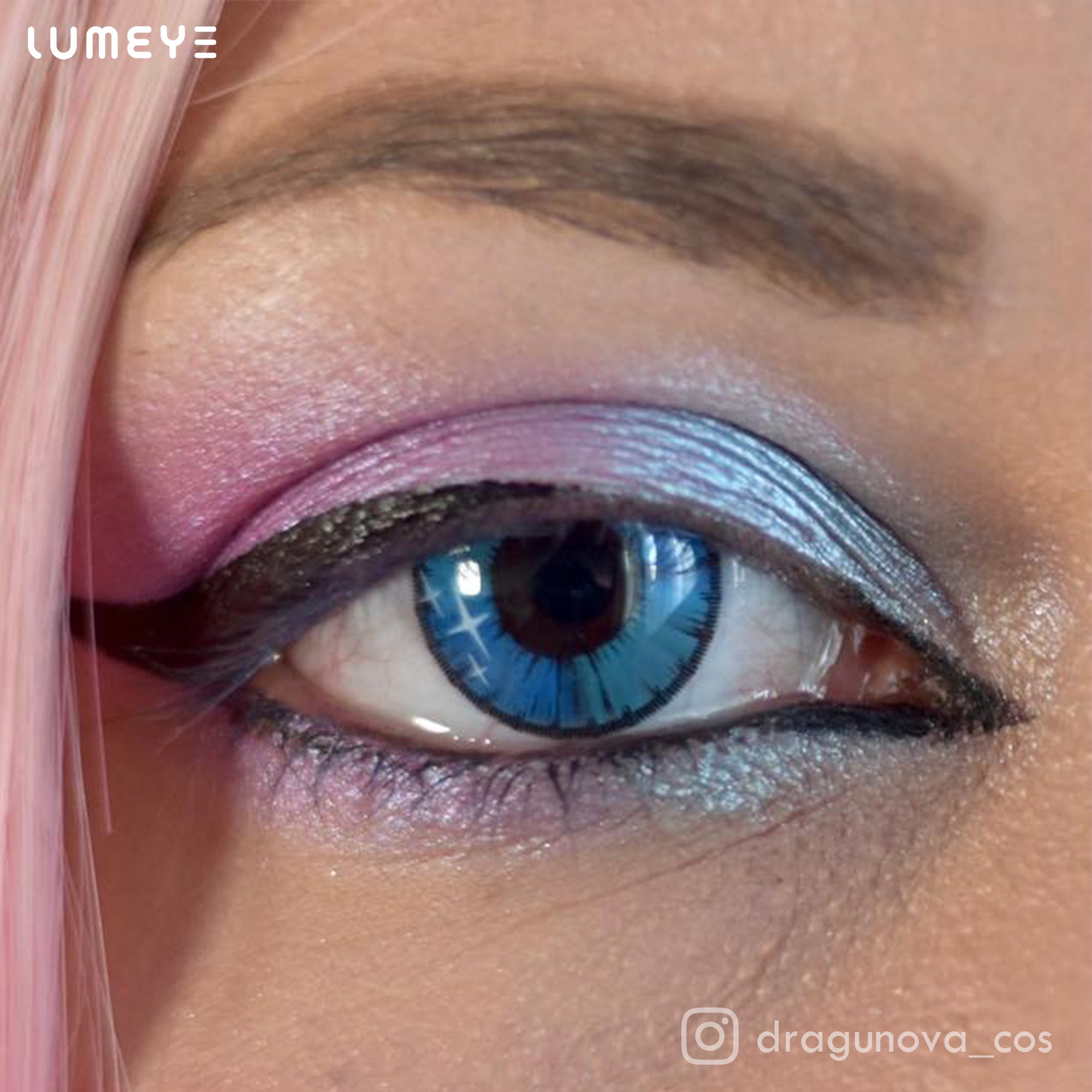 Best COLORED CONTACTS - LUMEYE Gradient Star Blue Colored Contact Lenses - LUMEYE