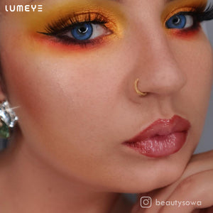 Best COLORED CONTACTS - LUMEYE Glowing Sunset Blue Colored Contact Lenses - LUMEYE