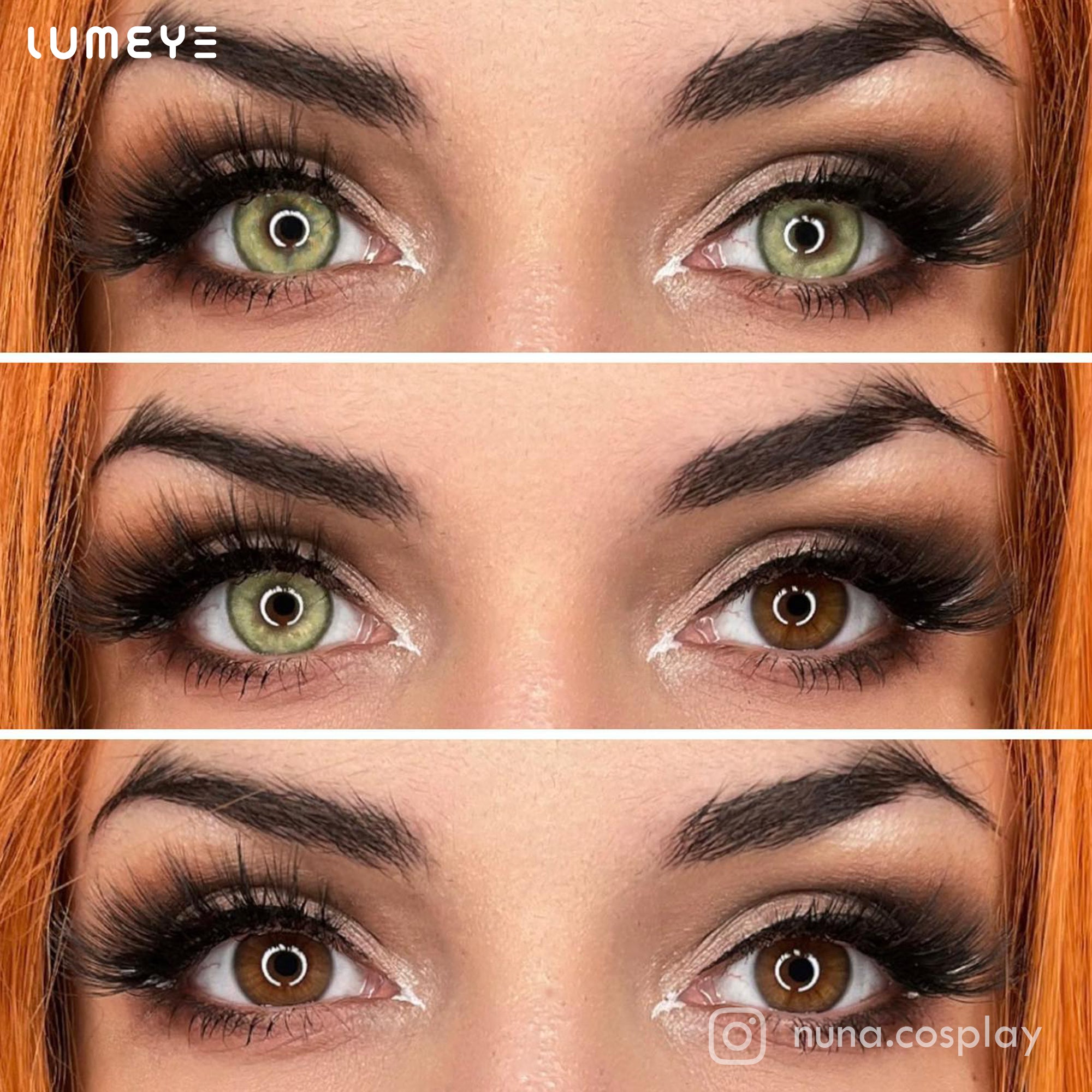 Best COLORED CONTACTS - LUMEYE Glowing Sunset Green Colored Contact Lenses - LUMEYE