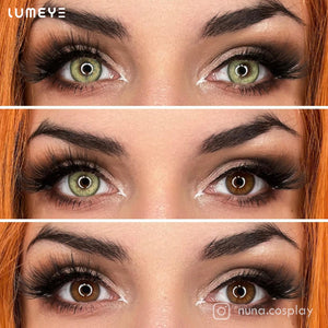 Best COLORED CONTACTS - LUMEYE Glowing Sunset Green Colored Contact Lenses - LUMEYE