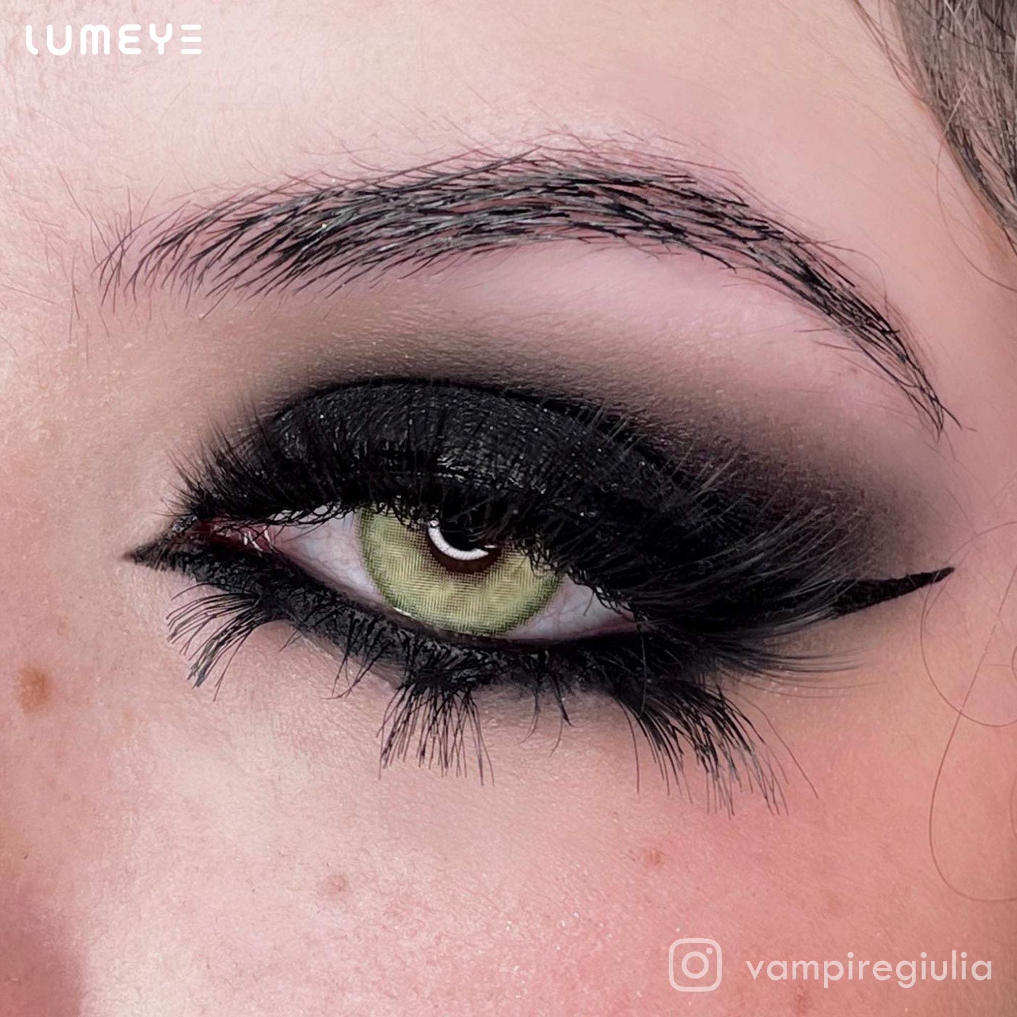 Best COLORED CONTACTS - LUMEYE Glowing Sunset Green Colored Contact Lenses - LUMEYE