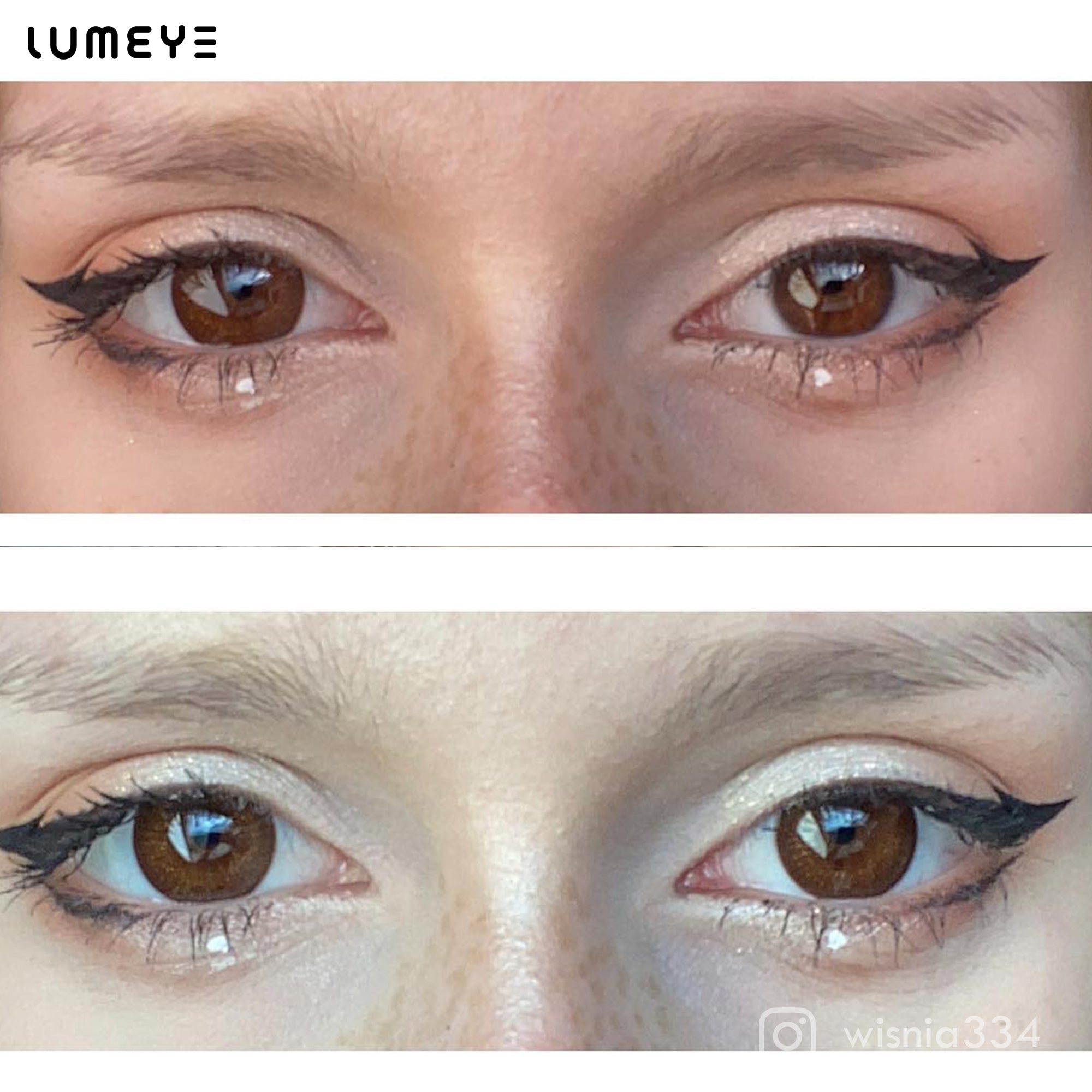 Best COLORED CONTACTS - LUMEYE Gold Foil Brown Colored Contact Lenses - LUMEYE