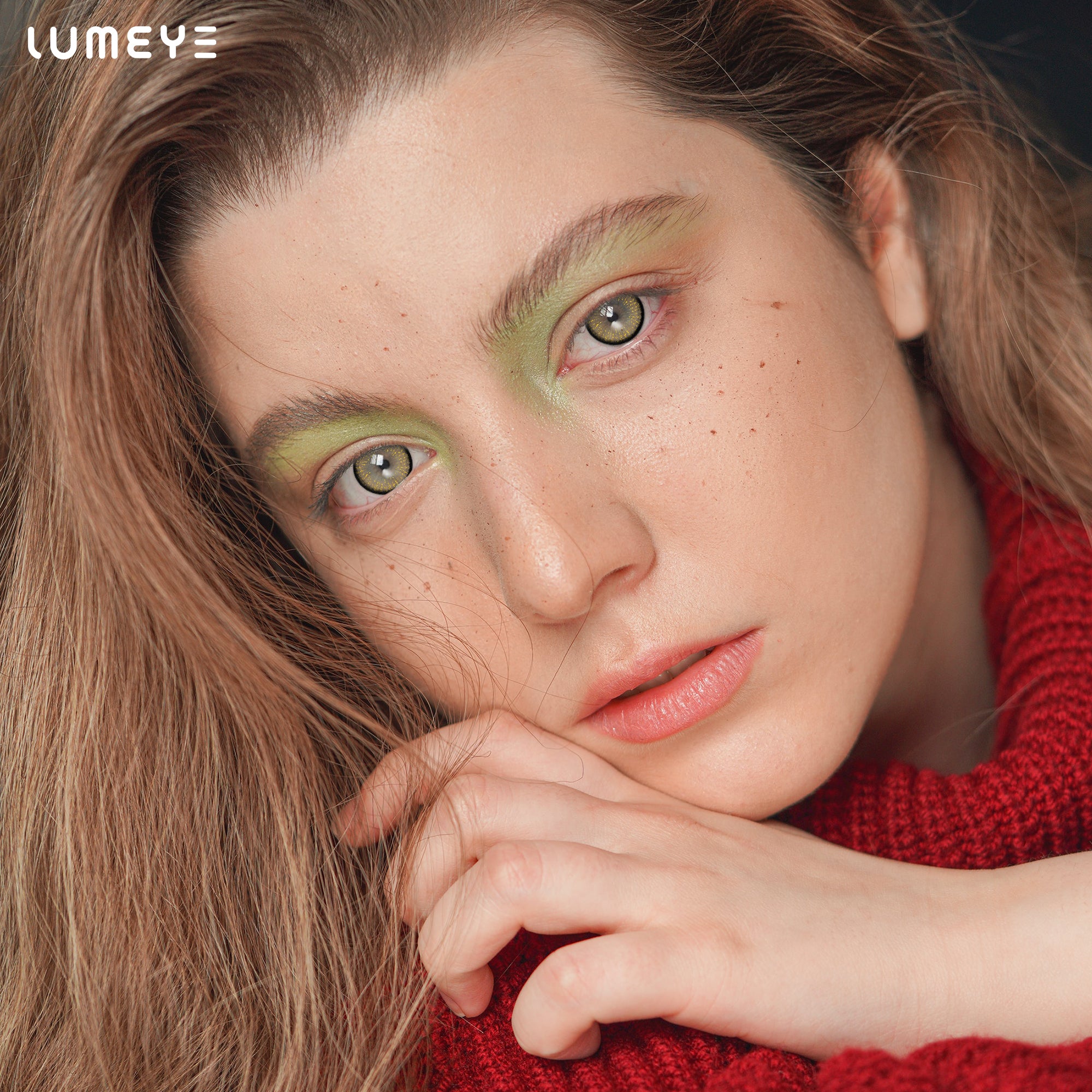 Best COLORED CONTACTS - LUMEYE Gold Foil Brown Colored Contact Lenses - LUMEYE