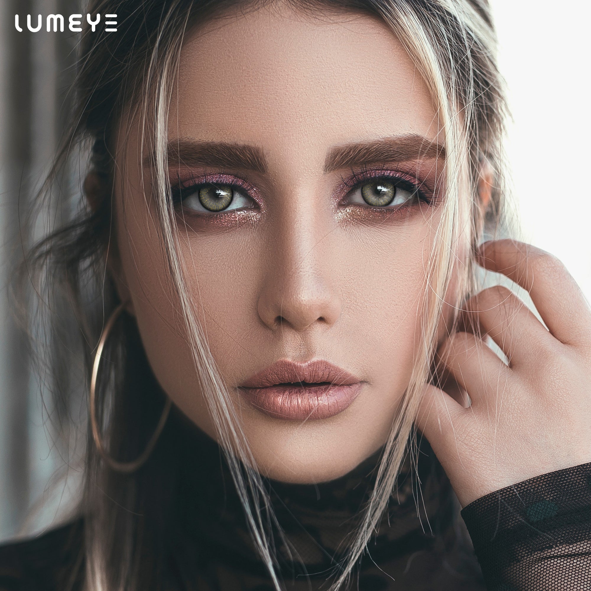Best COLORED CONTACTS - LUMEYE Gold Foil Gray Colored Contact Lenses - LUMEYE