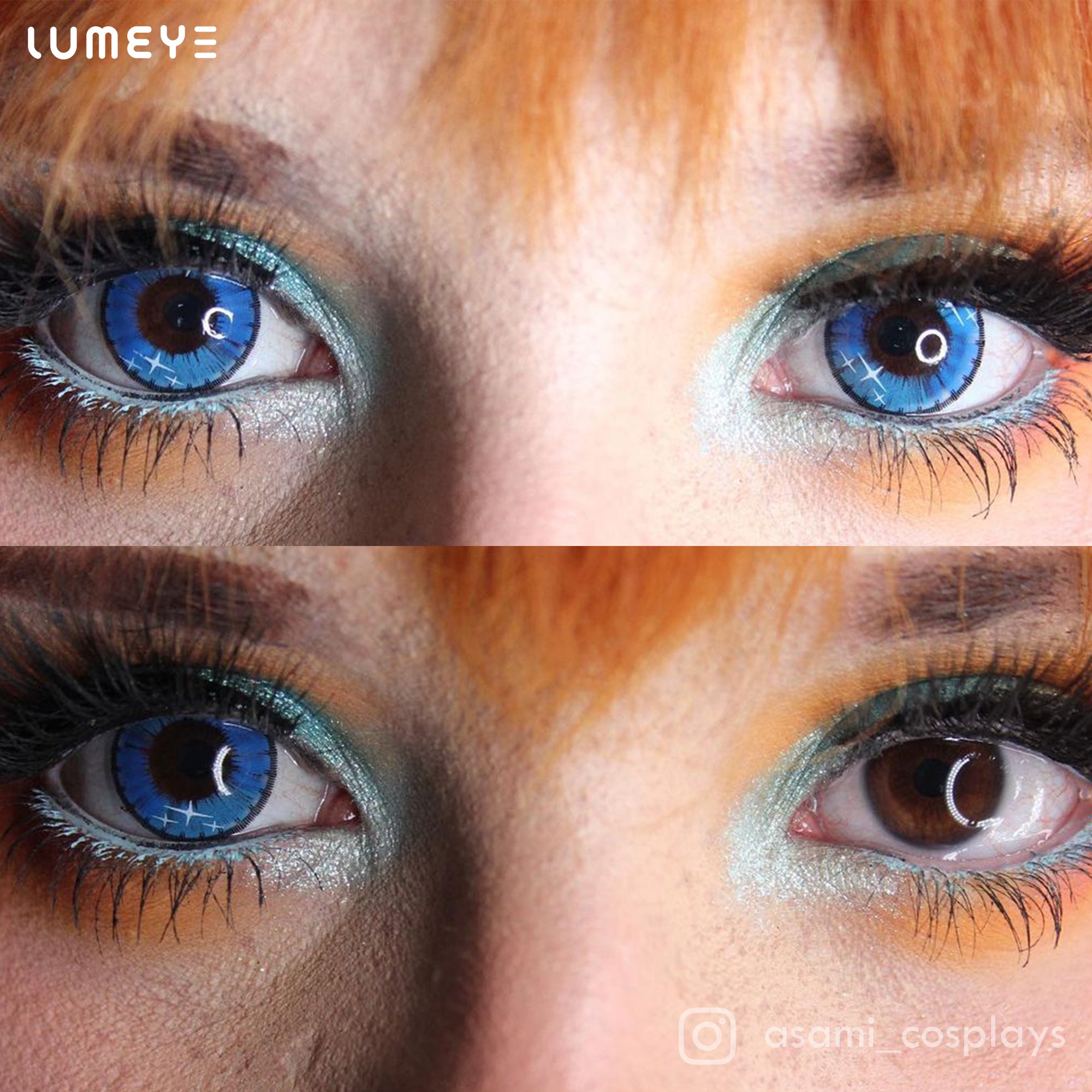 Best COLORED CONTACTS - LUMEYE Gradient Star Blue Colored Contact Lenses - LUMEYE