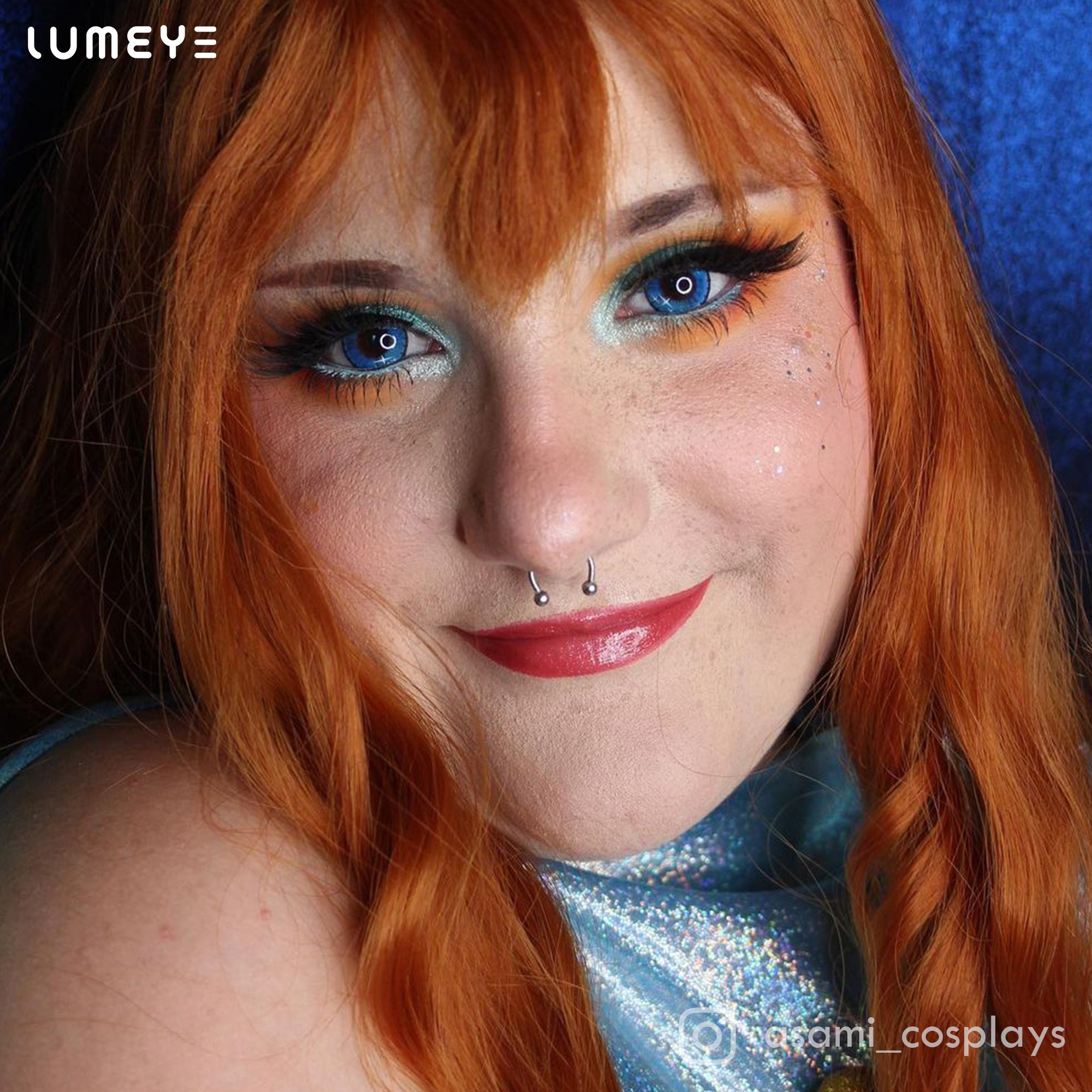 Best COLORED CONTACTS - LUMEYE Gradient Star Blue Colored Contact Lenses - LUMEYE