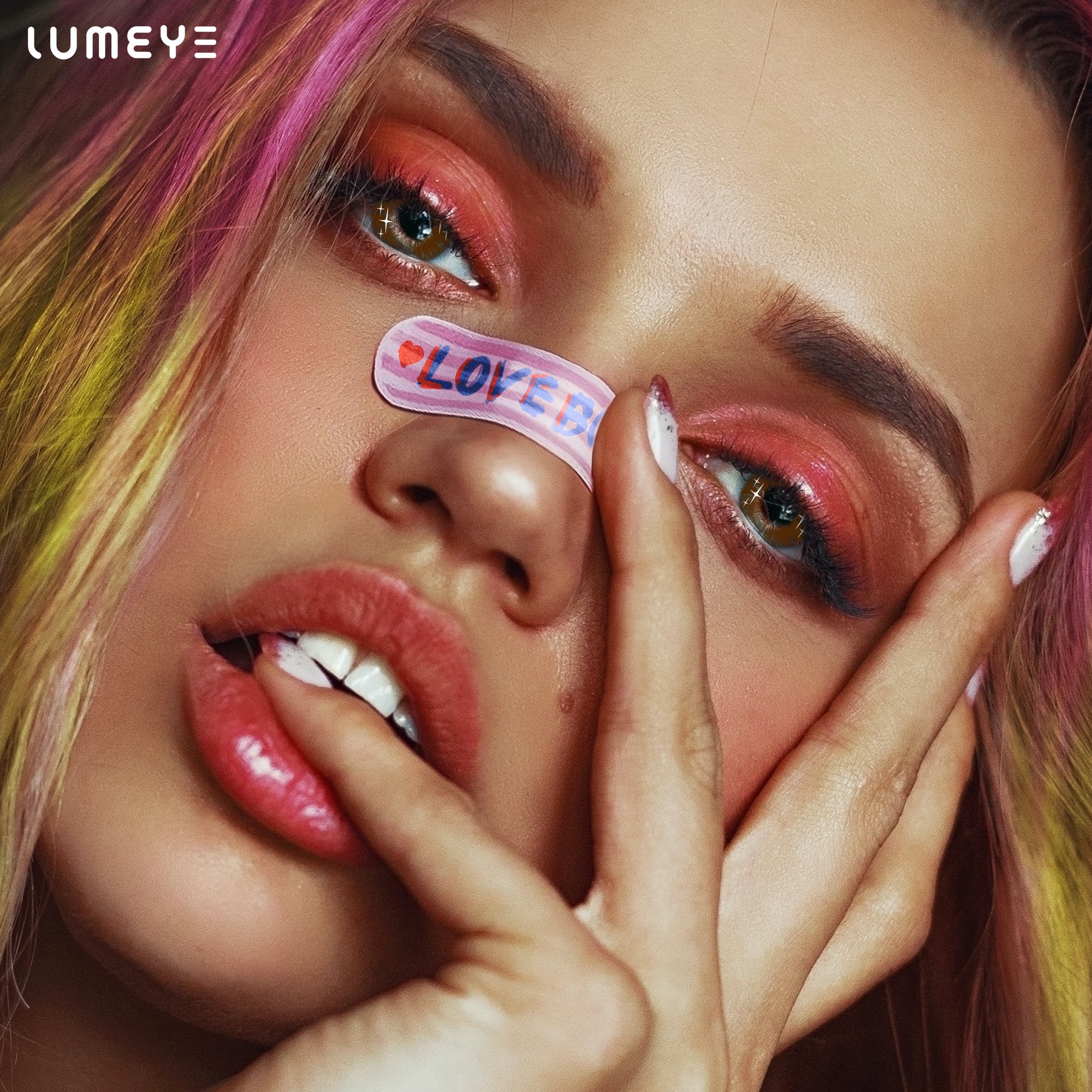 Best COLORED CONTACTS - LUMEYE Gradient Star Brown Colored Contact Lenses - LUMEYE