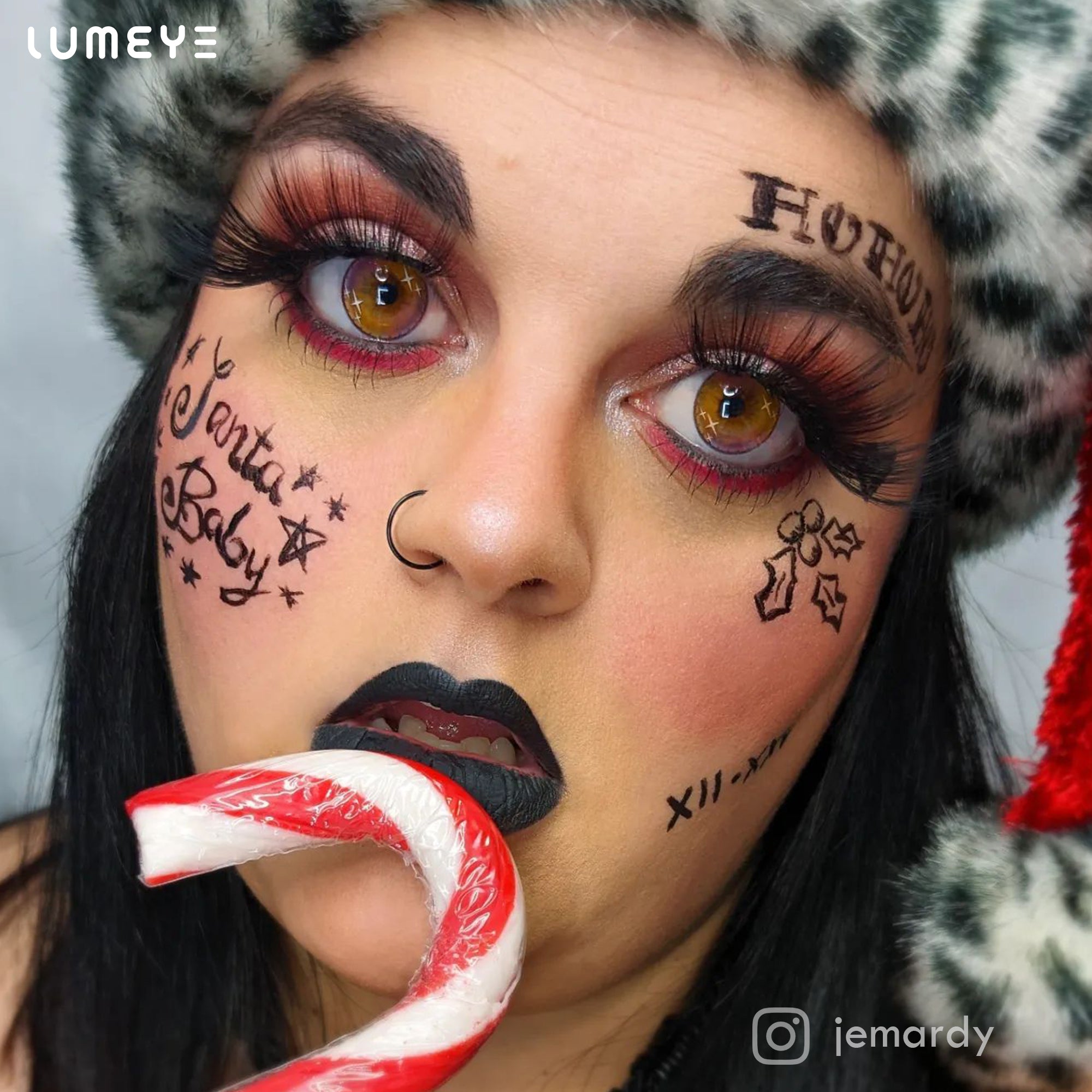Best COLORED CONTACTS - LUMEYE Gradient Star Brown Colored Contact Lenses - LUMEYE