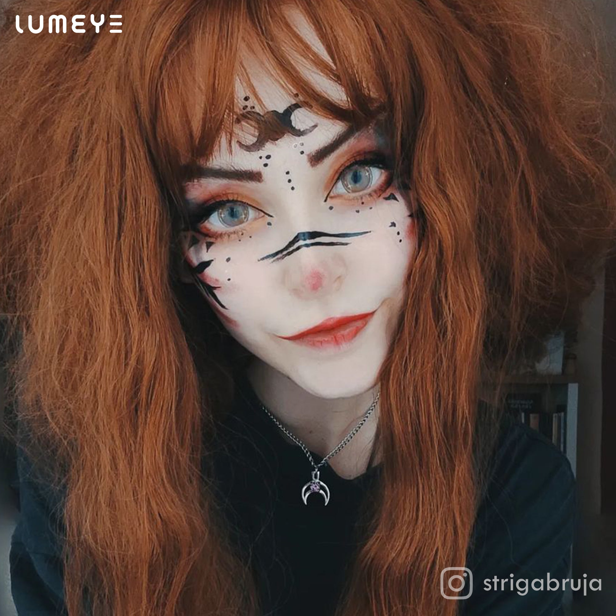 Best COLORED CONTACTS - LUMEYE Gradient Star Orange Colored Contact Lenses - LUMEYE