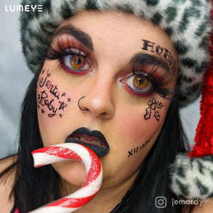 Best COLORED CONTACTS - LUMEYE Gradient Star Orange Colored Contact Lenses - LUMEYE