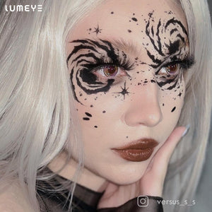 Best COLORED CONTACTS - LUMEYE Gradient Star Orange Colored Contact Lenses - LUMEYE