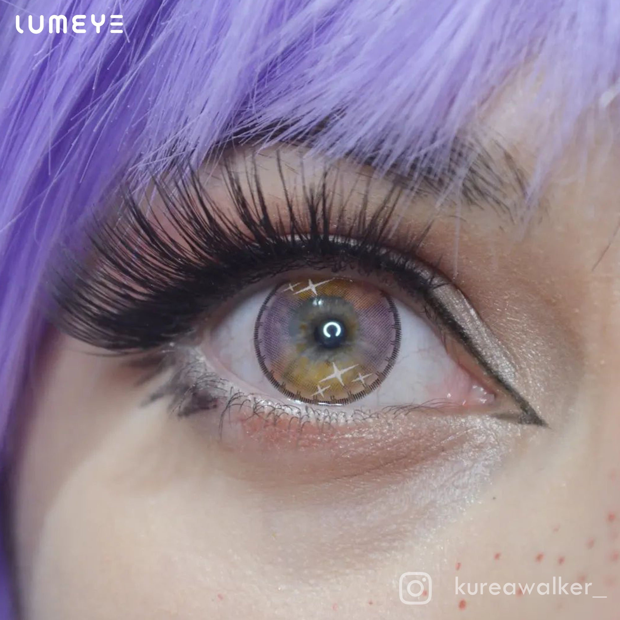Best COLORED CONTACTS - LUMEYE Gradient Star Orange Colored Contact Lenses - LUMEYE