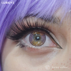 Best COLORED CONTACTS - LUMEYE Gradient Star Orange Colored Contact Lenses - LUMEYE