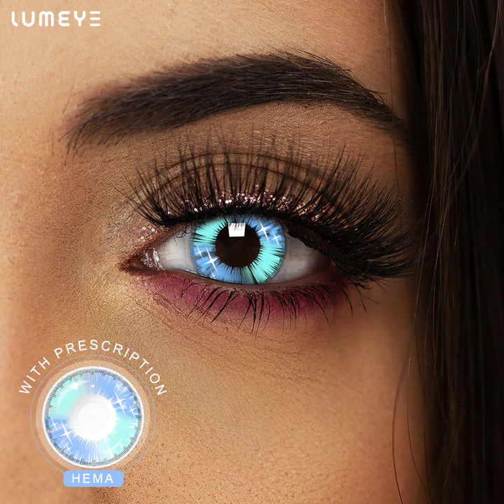 Best COLORED CONTACTS - LUMEYE Gradient Star Blue Colored Contact Lenses - LUMEYE