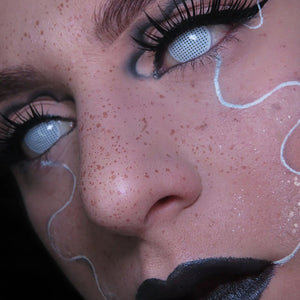 Best COLORED CONTACTS - LUMEYE Gridding White Colored Contact Lenses - LUMEYE