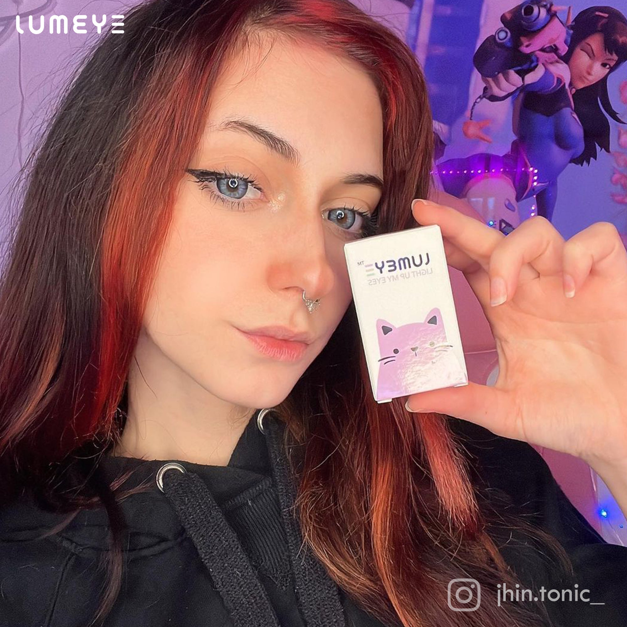 Best COLORED CONTACTS - LUMEYE Hanabi Blue Colored Contact Lenses - LUMEYE