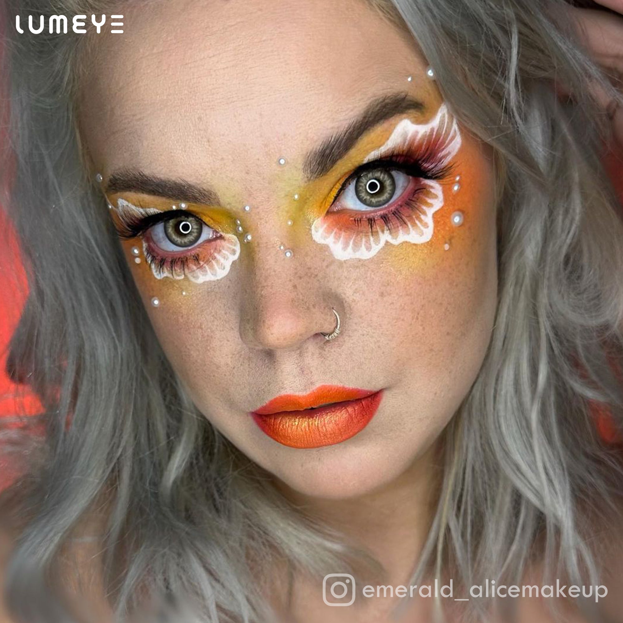Best COLORED CONTACTS - LUMEYE Himalaya Gray Colored Contact Lenses - LUMEYE
