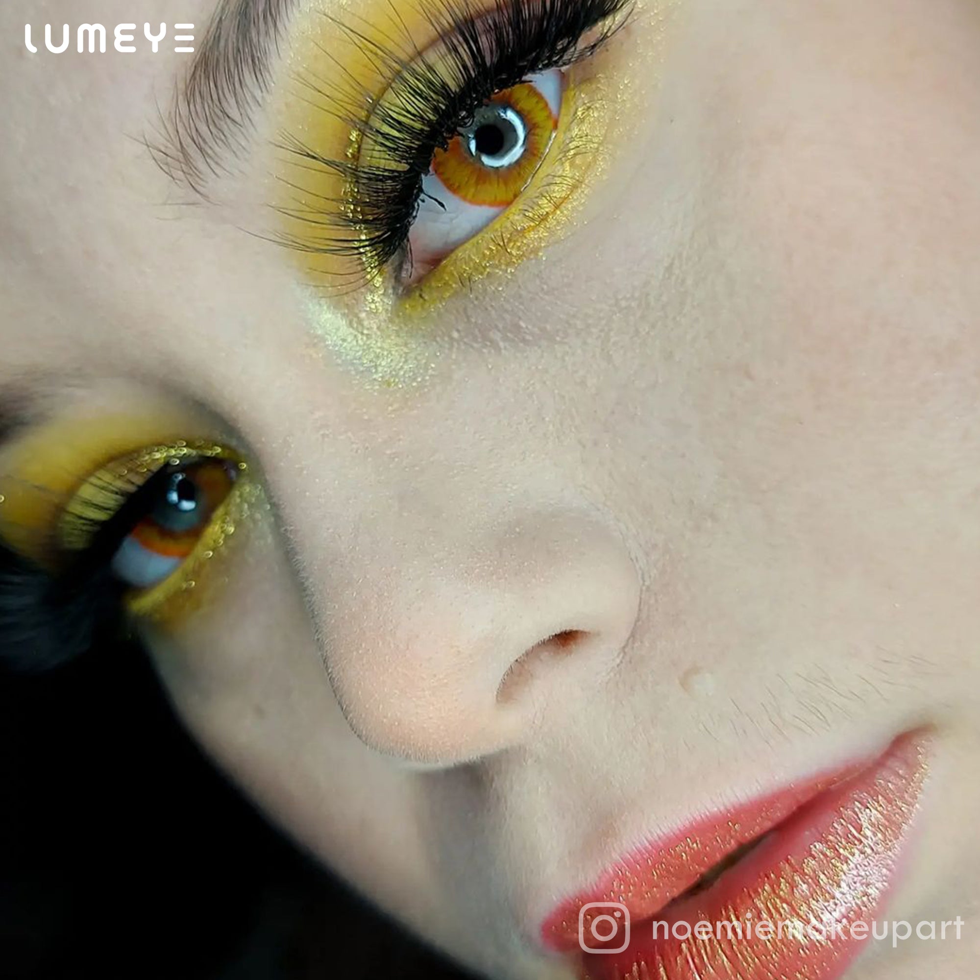 Best COLORED CONTACTS - LUMEYE Iron Man Yellow Colored Contact Lenses - LUMEYE