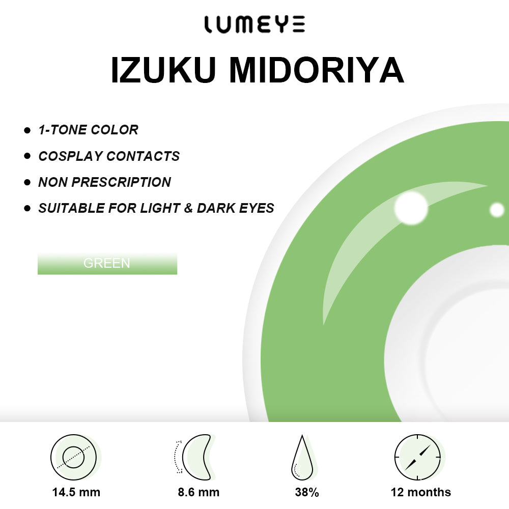 Best COLORED CONTACTS - My Hero Academia - LUMEYE Izuku Midoriya Colored Contact Lenses - LUMEYE