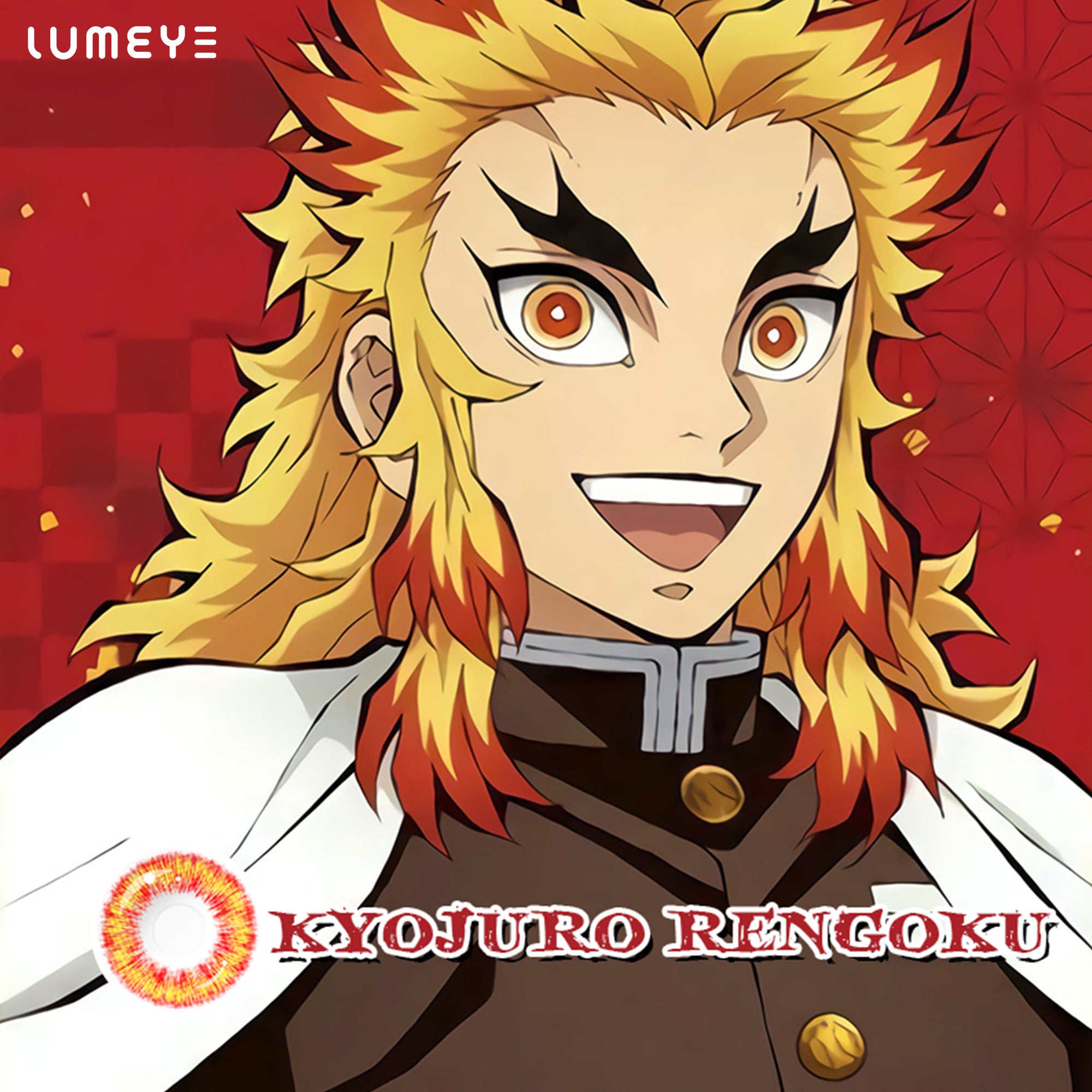 Best COLORED CONTACTS - Demon Slayer - LUMEYE Kyojuro Rengoku Colored Contact Lenses - LUMEYE