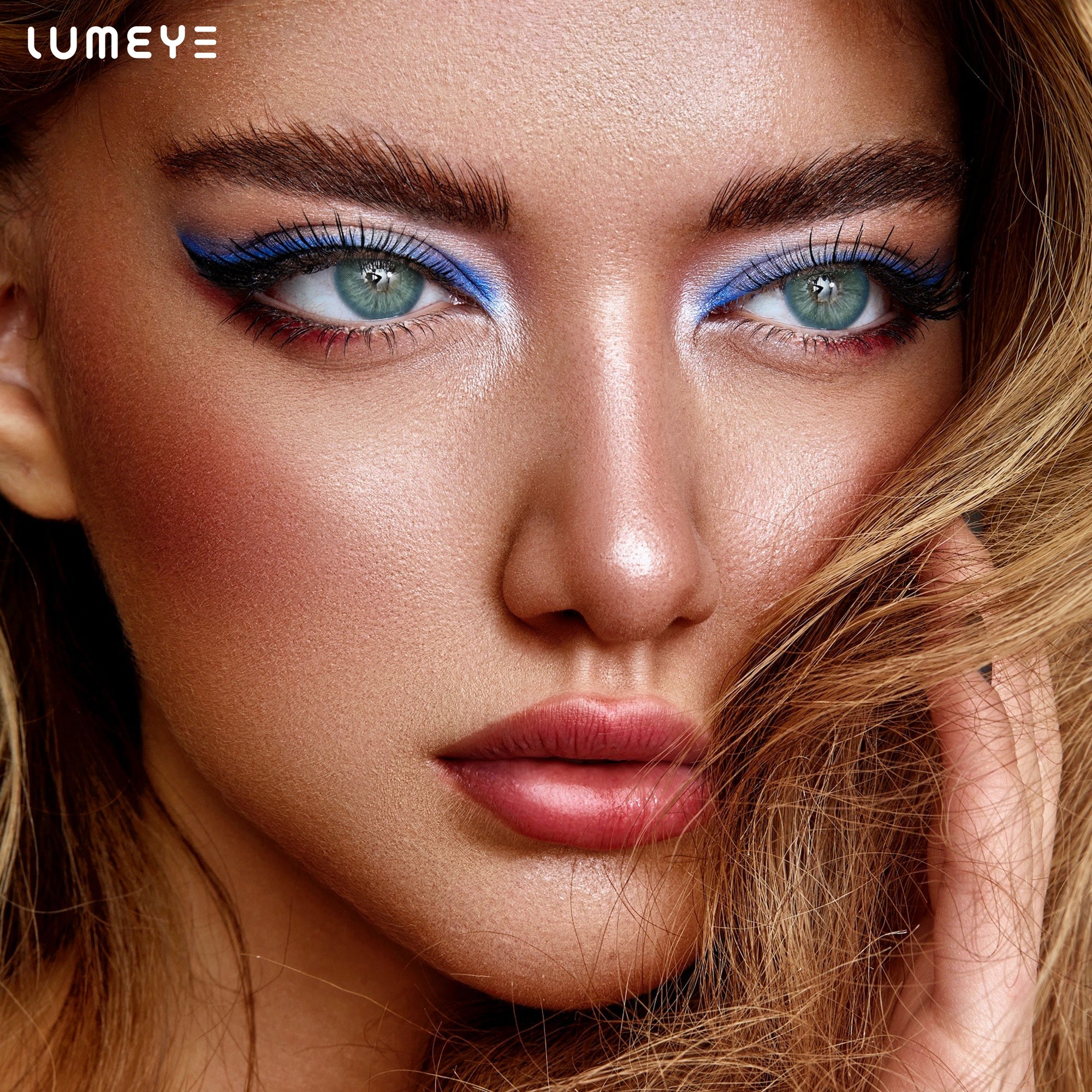 Best COLORED CONTACTS - LUMEYE Lime Blue Colored Contact Lenses - LUMEYE
