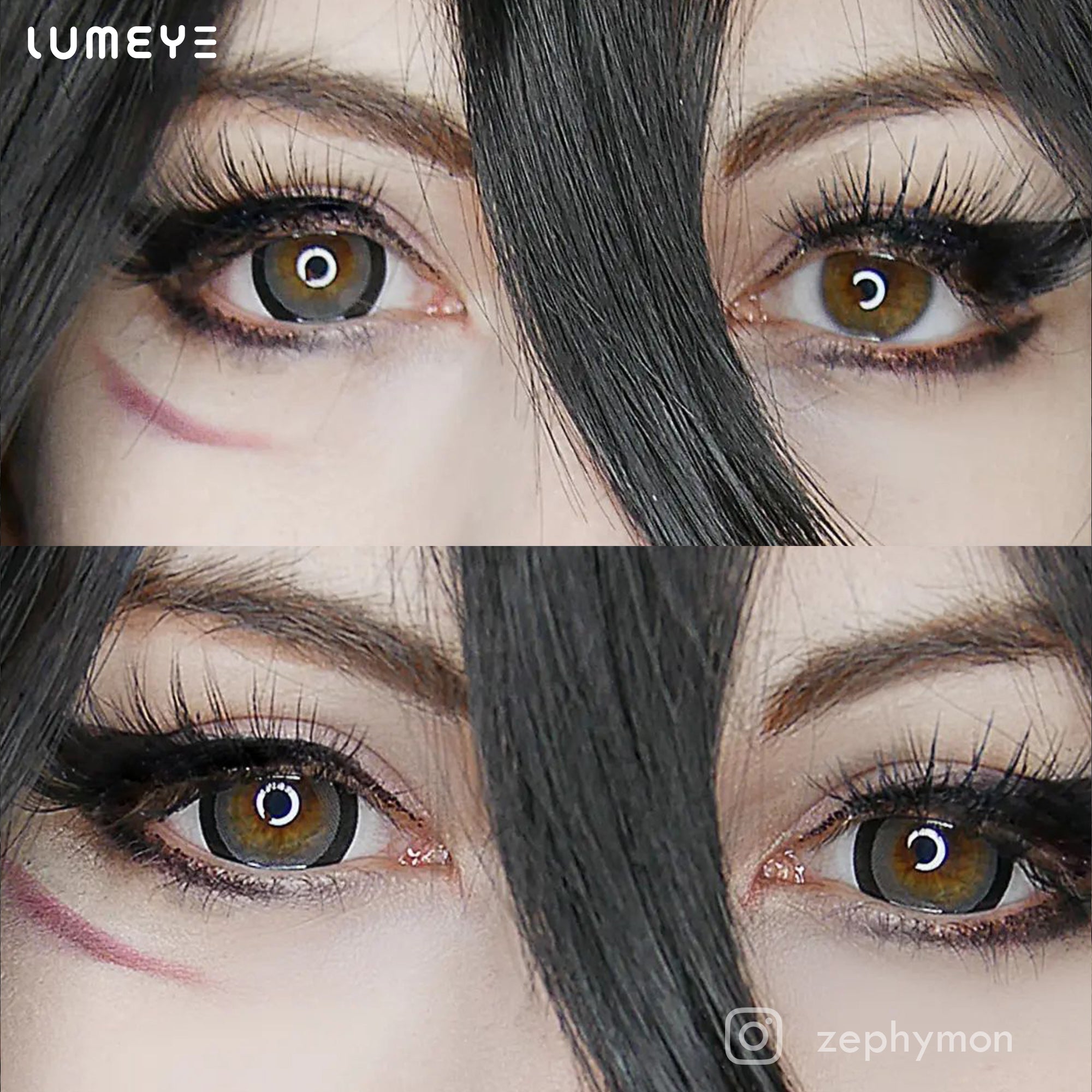 Best COLORED CONTACTS - LUMEYE Lollipop Gray Colored Contact Lenses - LUMEYE
