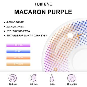 Best COLORED CONTACTS - LUMEYE Macaron Purple Colored Contact Lenses - LUMEYE
