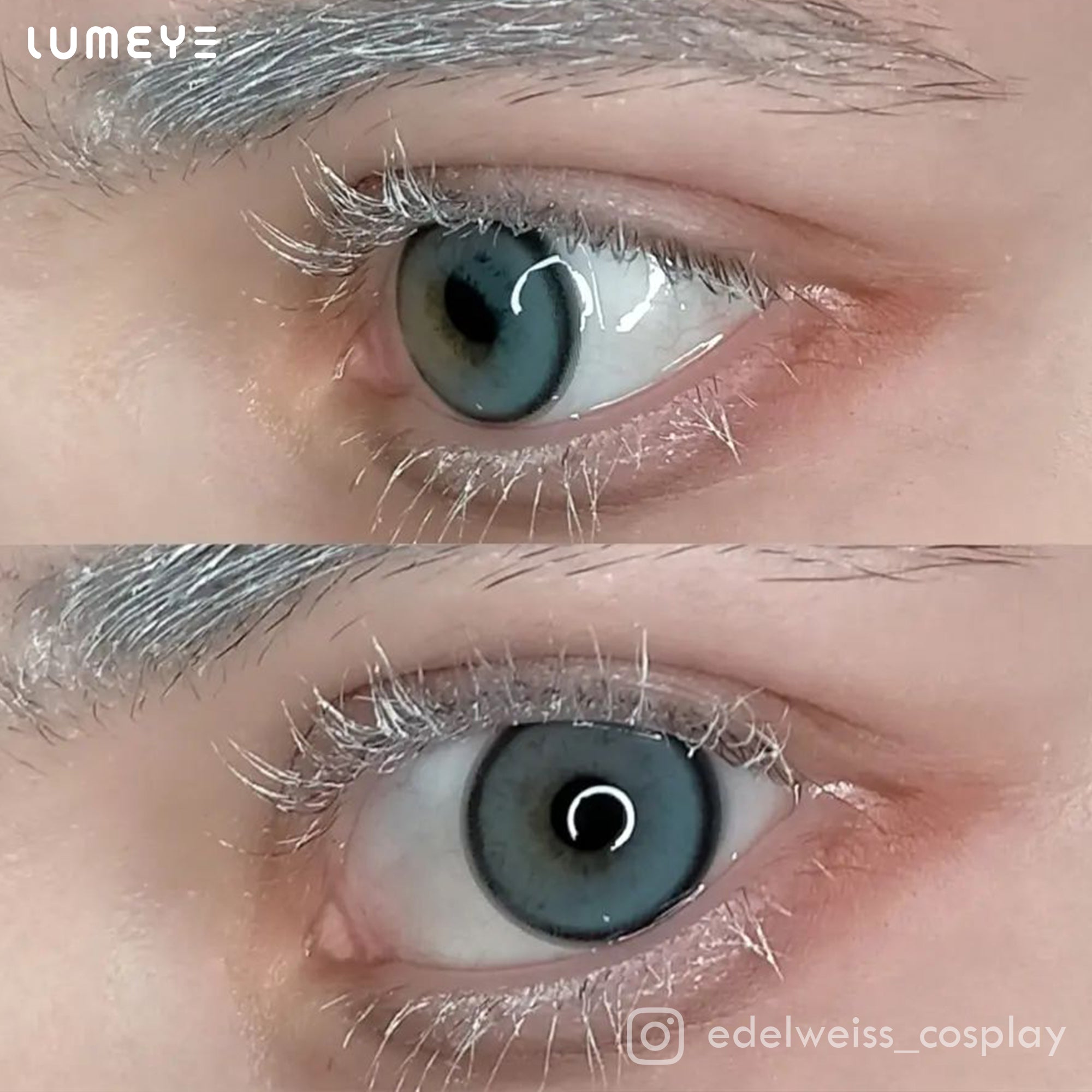 Best COLORED CONTACTS - LUMEYE Moonlight Blue Colored Contact Lenses - LUMEYE