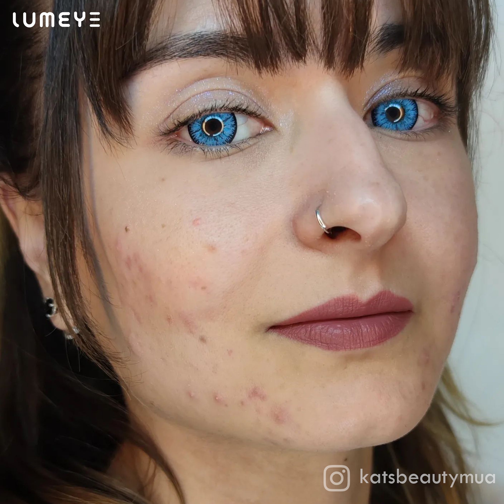 Best COLORED CONTACTS - LUMEYE Mystery Blue Colored Contact Lenses - LUMEYE