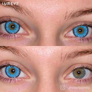 Best COLORED CONTACTS - LUMEYE Mystery Blue Colored Contact Lenses - LUMEYE