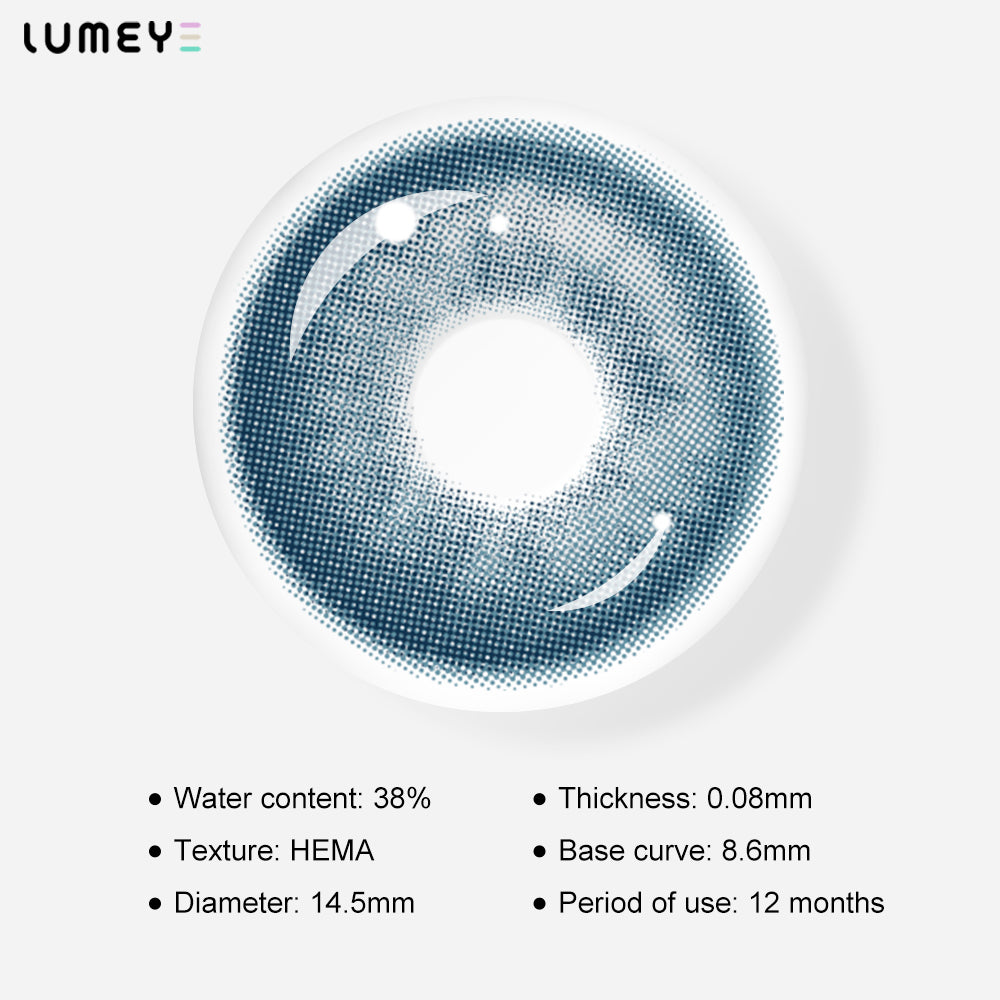 Best COLORED CONTACTS - LUMEYE Mystery Ocean Blue Colored Contact Lenses - LUMEYE