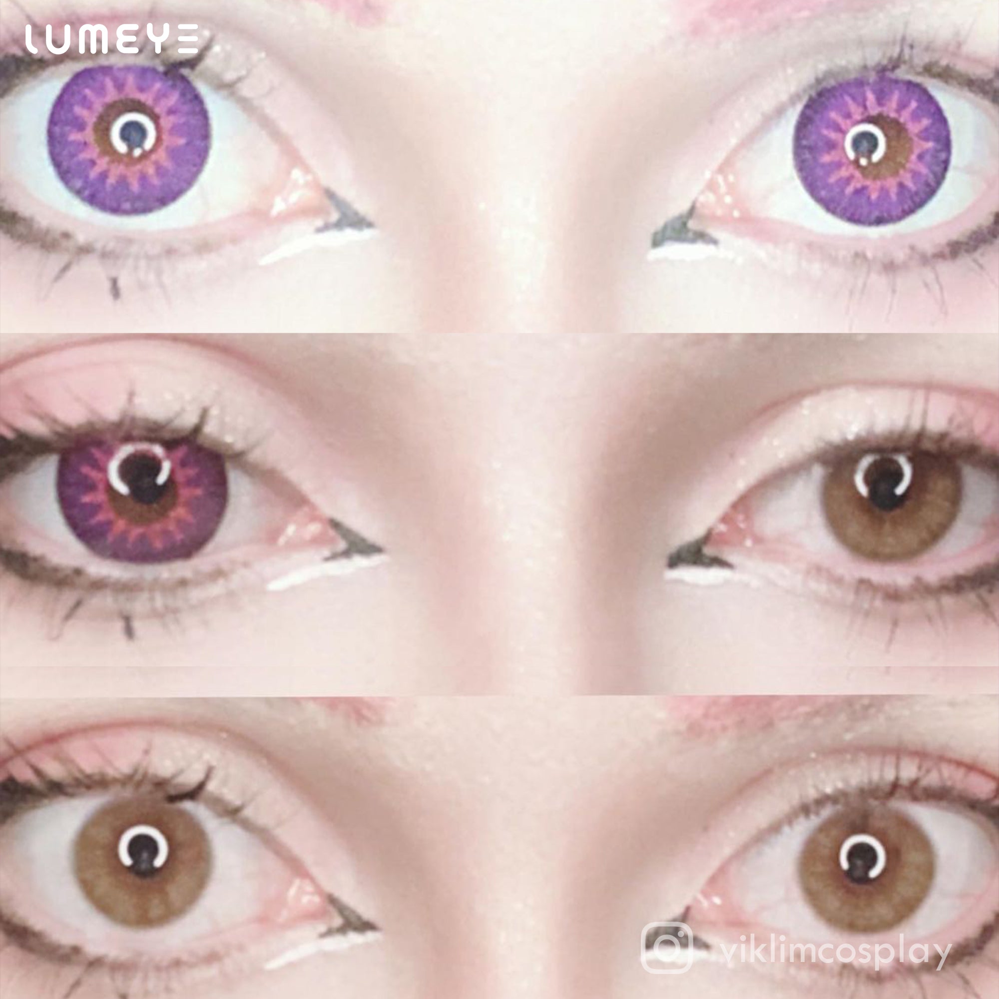Best COLORED CONTACTS - LUMEYE Mystery Purple Colored Contact Lenses - LUMEYE
