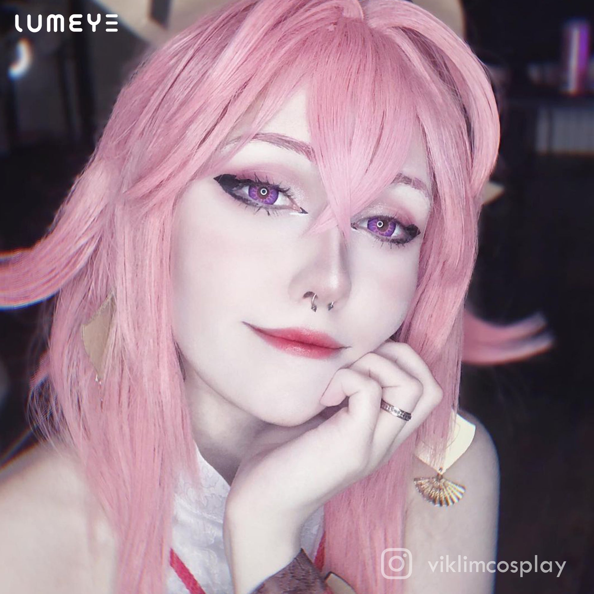 Best COLORED CONTACTS - LUMEYE Mystery Purple Colored Contact Lenses - LUMEYE