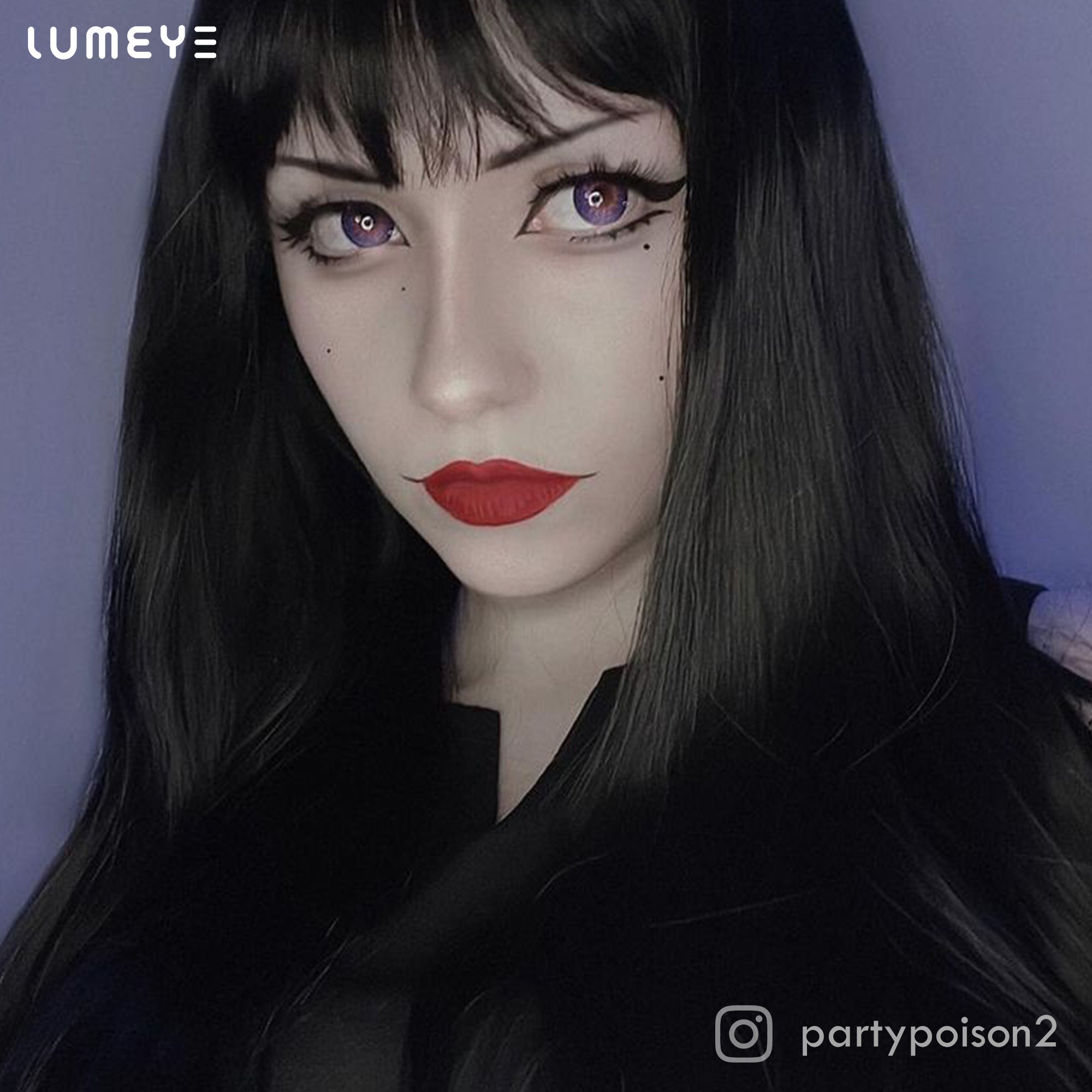 Best COLORED CONTACTS - LUMEYE Mystery Purple Colored Contact Lenses - LUMEYE