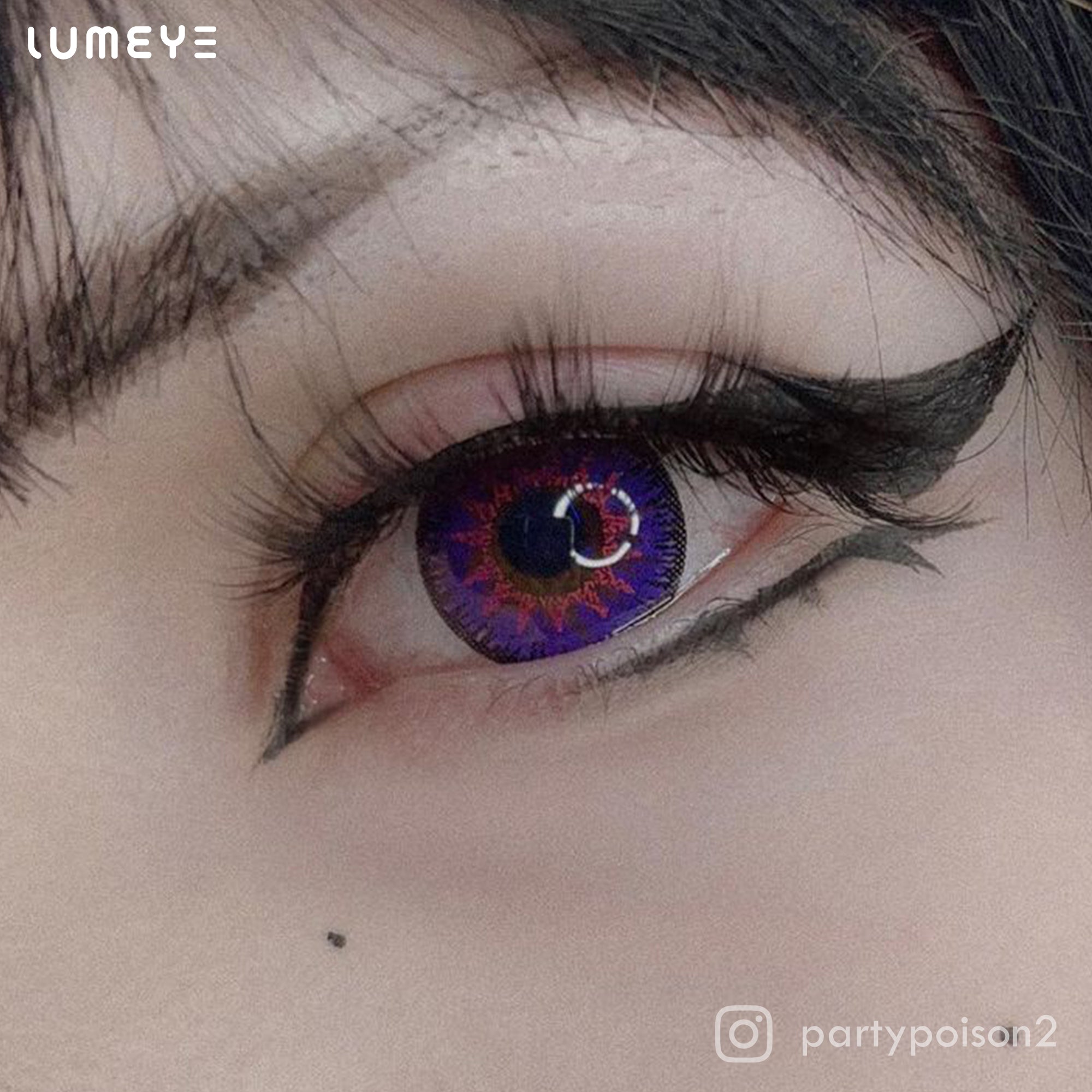 Best COLORED CONTACTS - LUMEYE Mystery Purple Colored Contact Lenses - LUMEYE