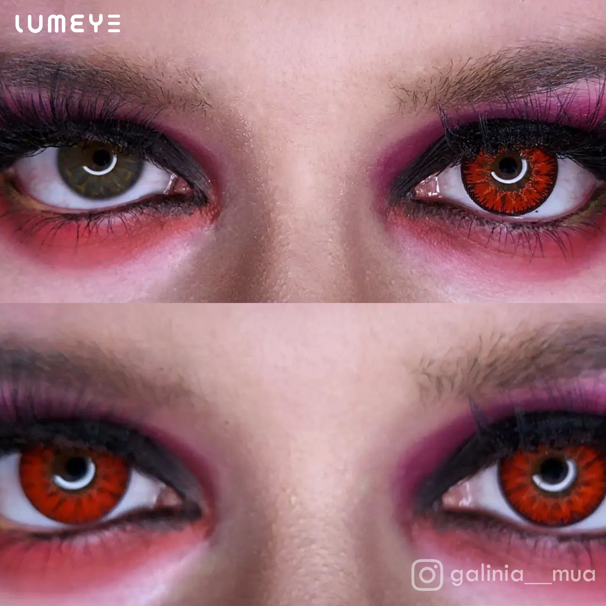 Best COLORED CONTACTS - LUMEYE Mystery Red Colored Contact Lenses - LUMEYE